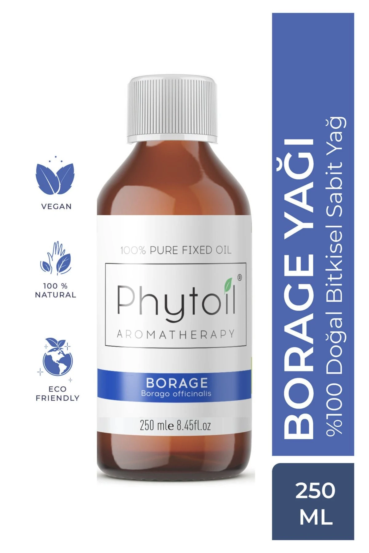 Organik Borage Yağı – Borage Oil %100 Doğal Bitkisel Sabit Yağ 250 ml
