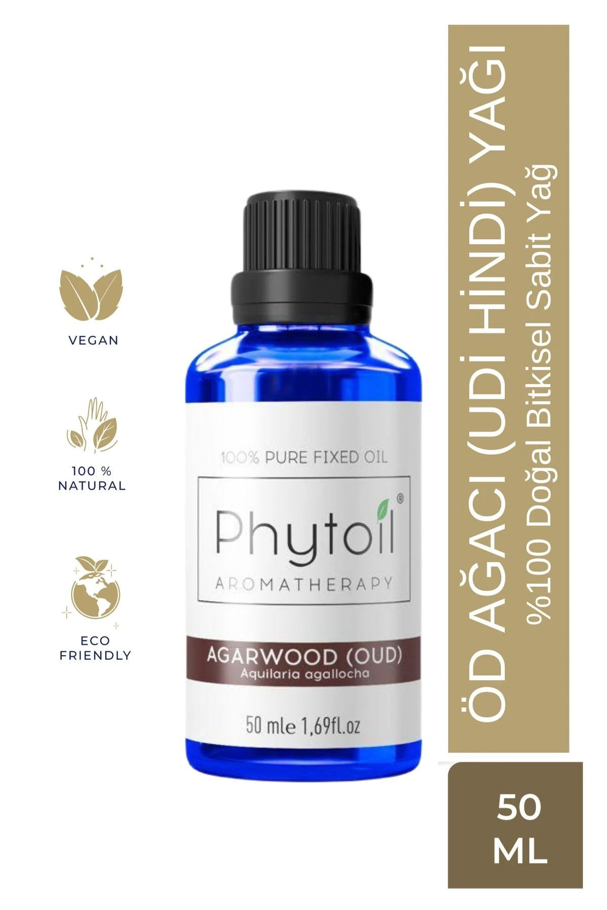 Öd Ağacı (Udi Hindi) Yağı (Agarwood – Oud) %100 Saf ve Doğal Bitkisel Sabit Yağ 50 ml