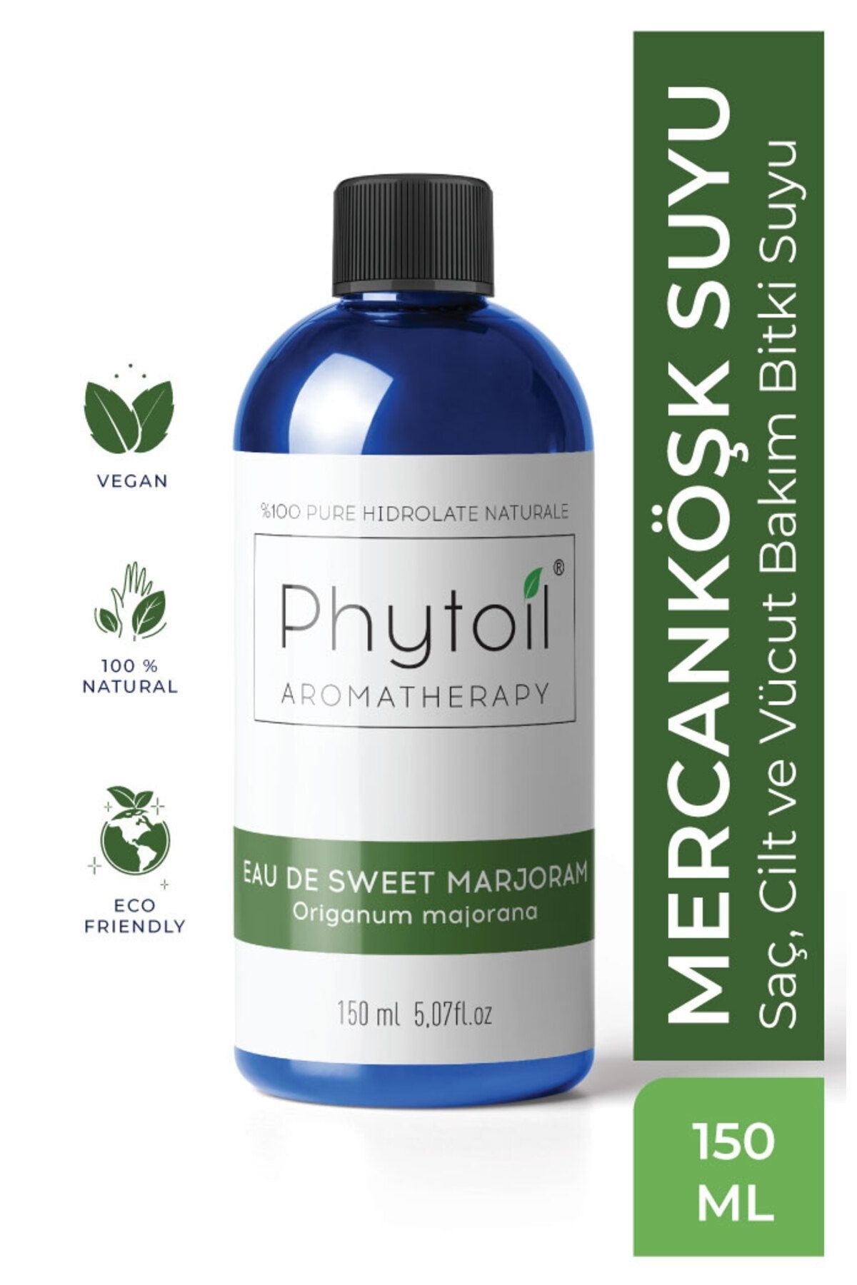 Organik Mercanköşk Suyu- Saç, Cilt Ve Vücut Bakım Bitki Suyu- Eau De Sweet Marjoram 150 ml