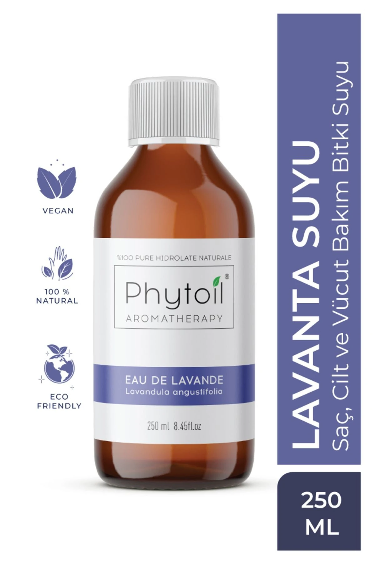 Organik Lavanta Suyu (Lavandula angustifolia) %100 Saf ve Doğal Bitkisel Hidrolat 250 ml