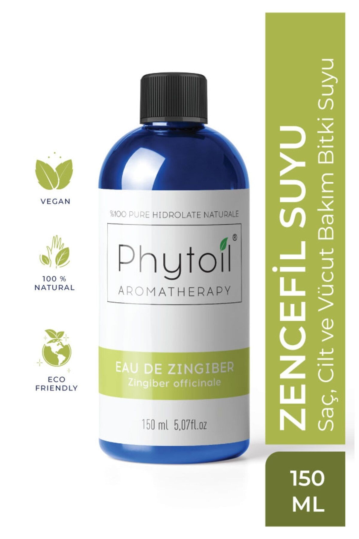 Organik Zencefil Suyu- Saç, Cilt Ve Vücut Bakım Bitki Suyu- Eau De Zıngıber 150 ml