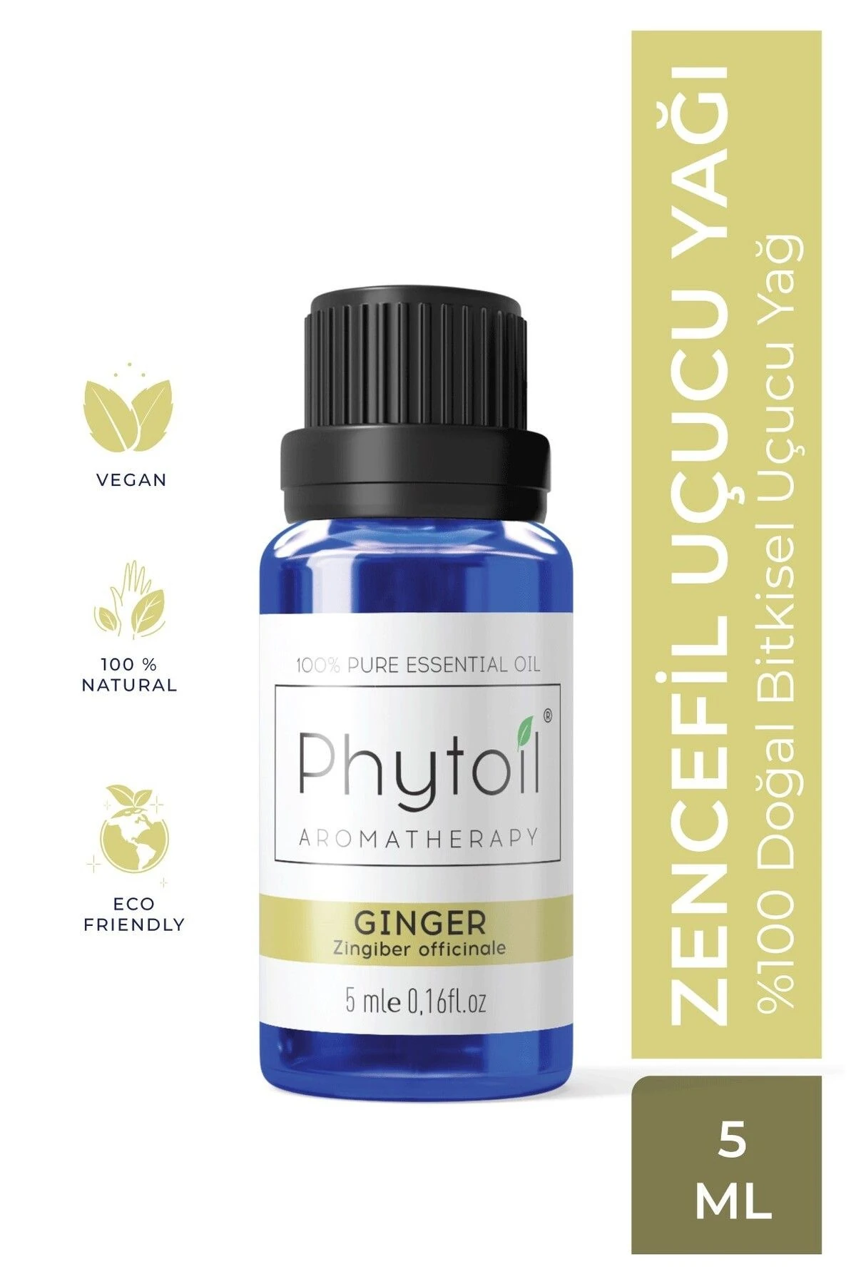 Organik Zencefil Uçucu Yağı – Ginger %100 Saf ve Doğal Bitkisel Uçucu Yağ 5 ml