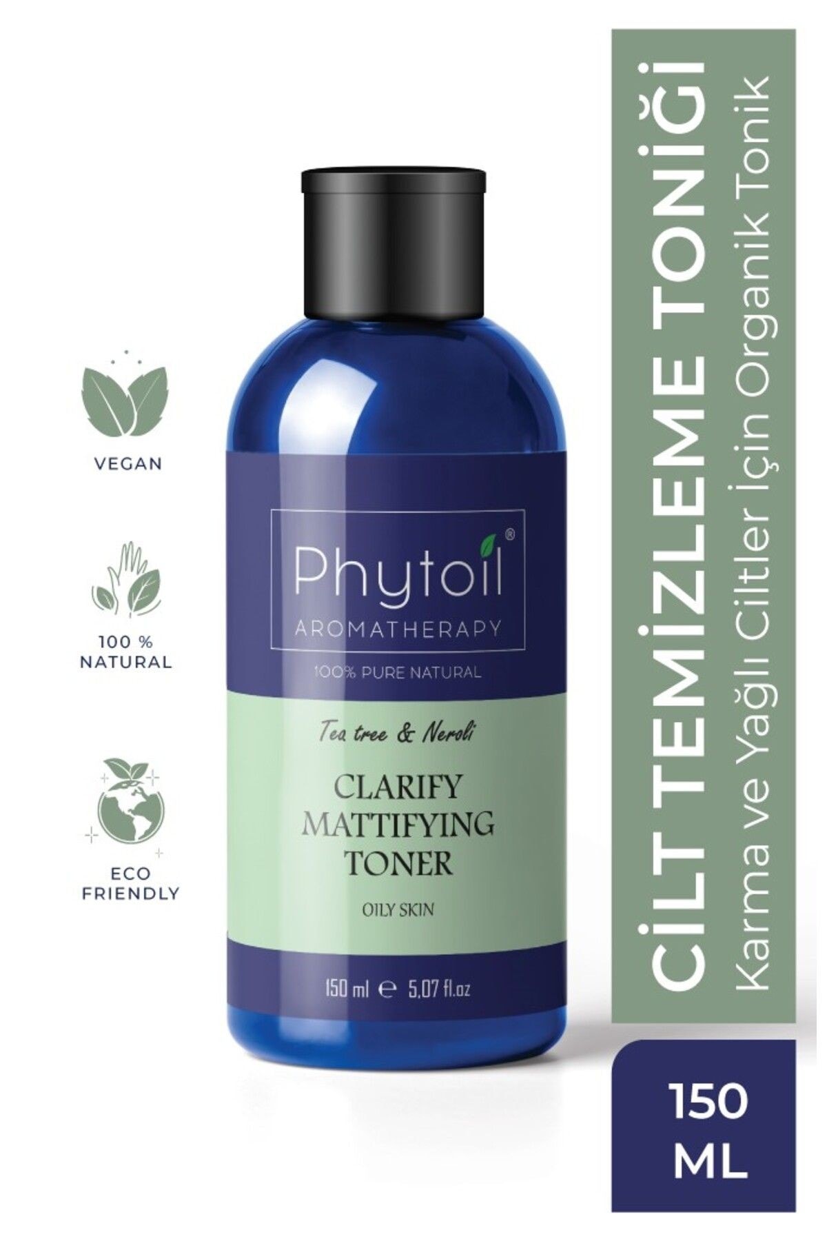 Organik Karma ve Yağlı Ciltler İçin Arındırıcı Tonik – PHYTOİL Clarify Mattifying Toner 150 ml