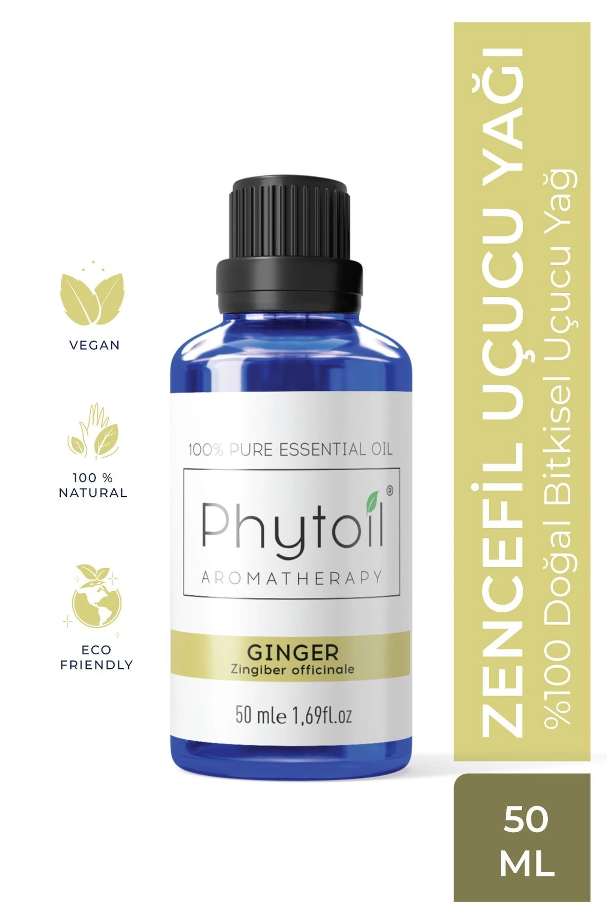 Organik Zencefil Uçucu Yağı – Ginger %100 Saf ve Doğal Bitkisel Uçucu Yağ 50 ml