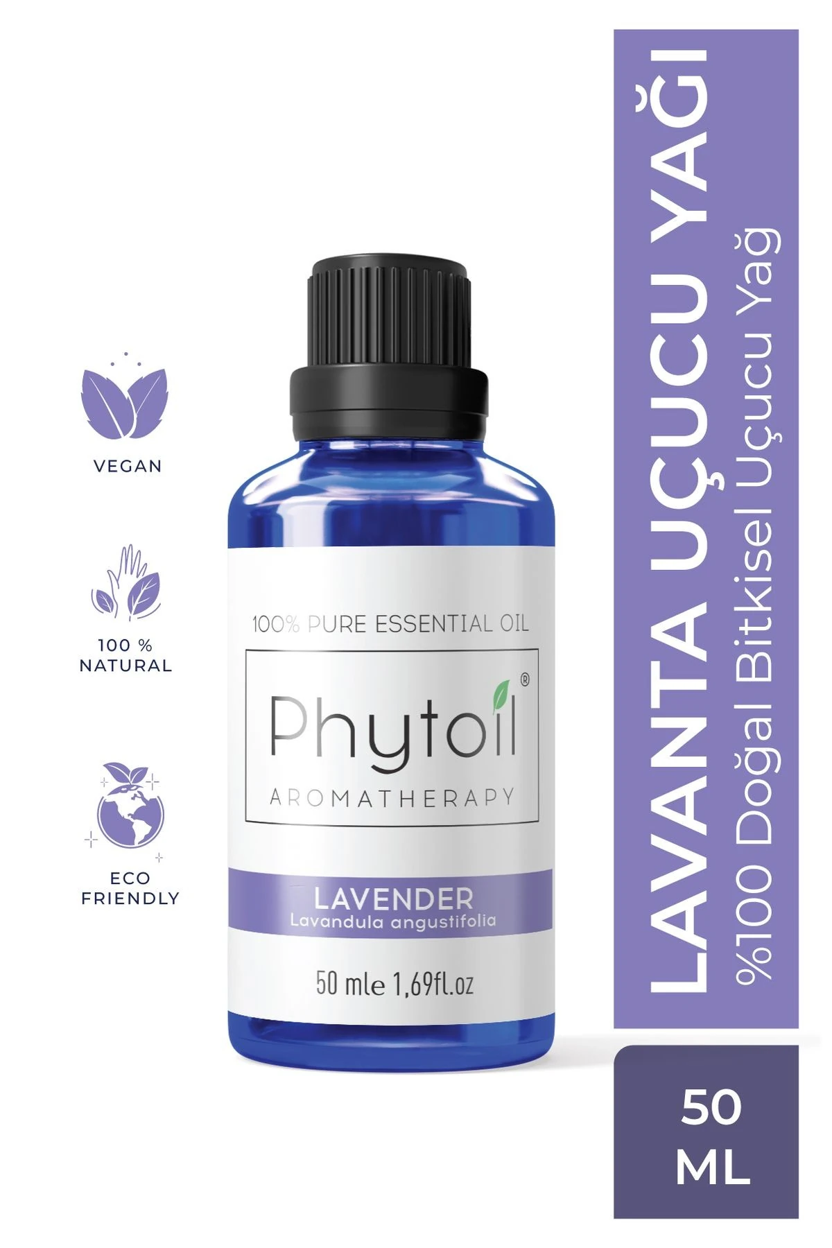 Organik Lavanta Uçucu Yağı – Lavender %100 Saf ve Doğal Bitkisel Uçucu Yağ 50 ml