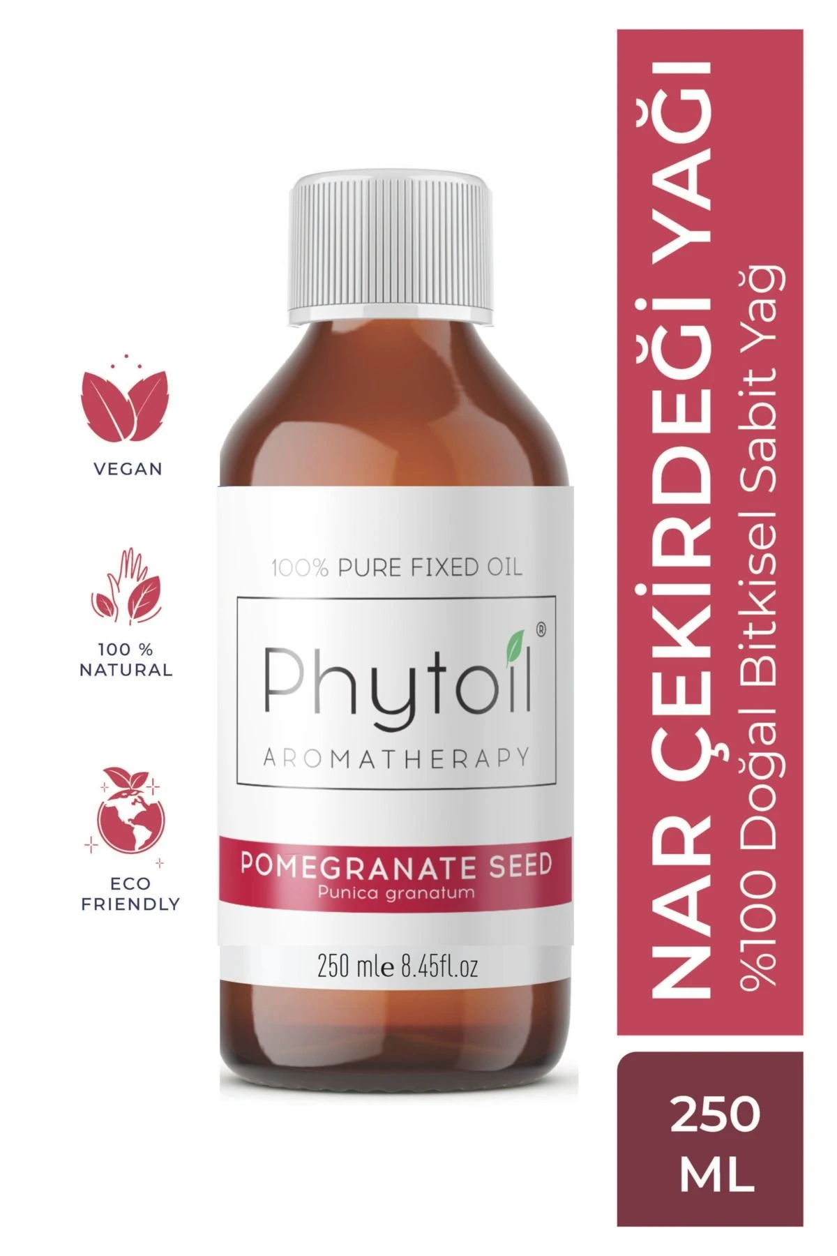 Nar Çekirdeği Sabit Yağı (Punica granatum) %100 Saf ve Doğal Bitkisel Sabit Yağ 250 ml