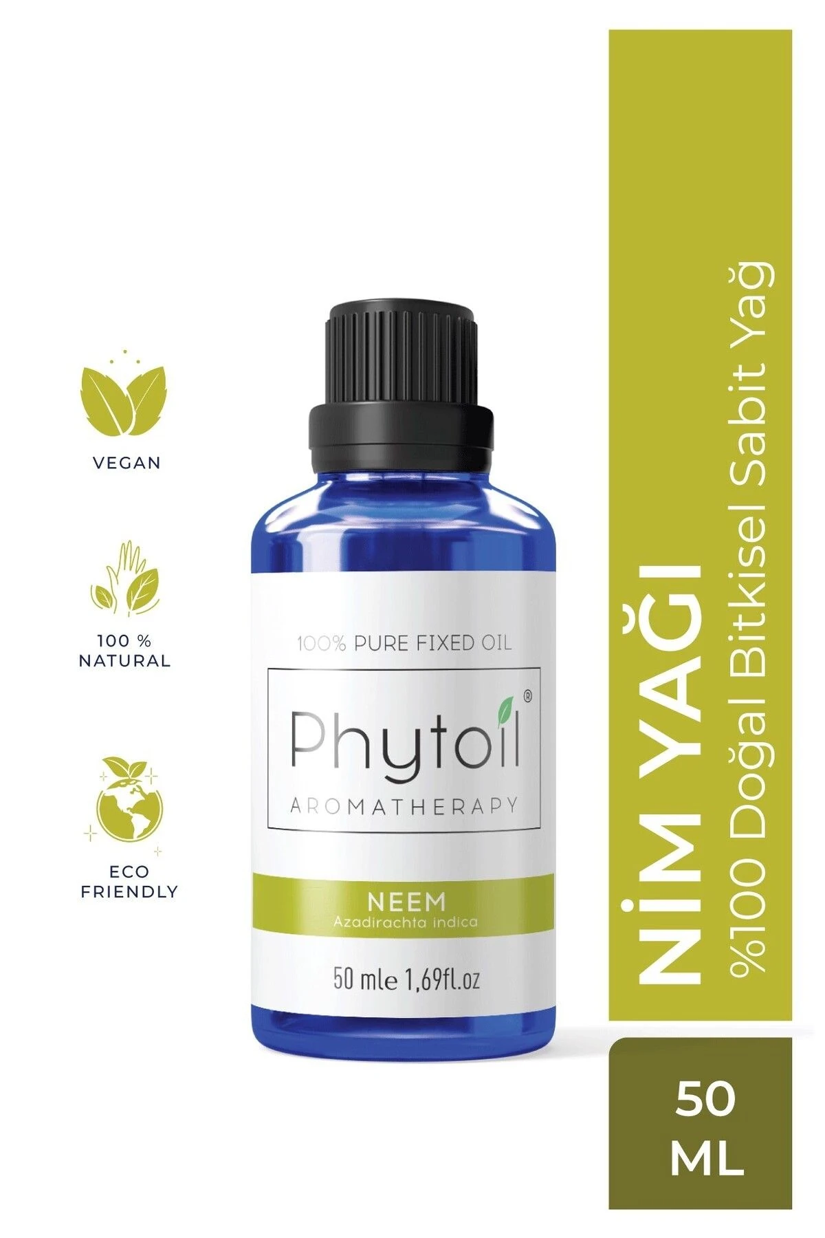 Neem Sabit Yağı (Azadirachta Indica) %100 Saf ve Doğal Bitkisel Sabit Yağ 50 ml