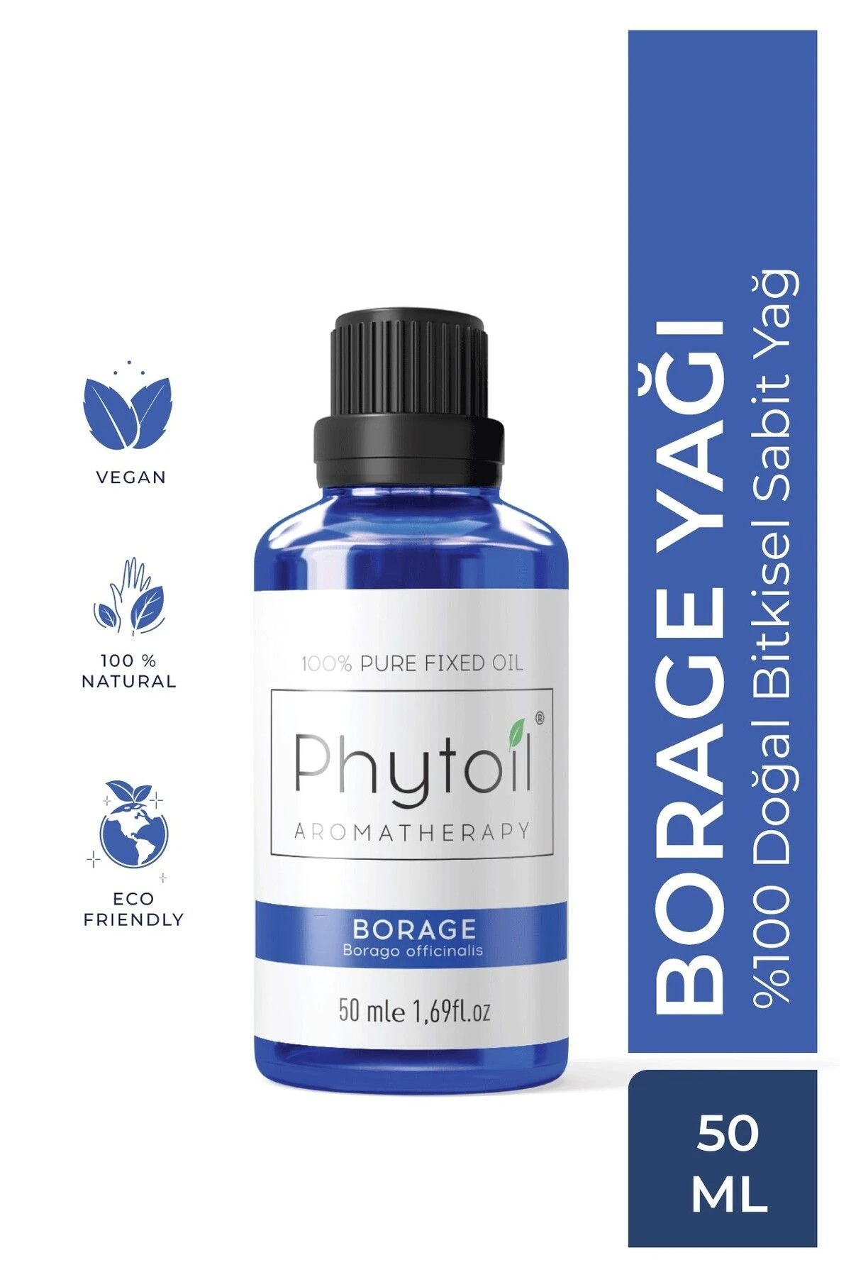 Organik Borage Yağı – Borage Oil %100 Doğal Bitkisel Sabit Yağ 50 ml