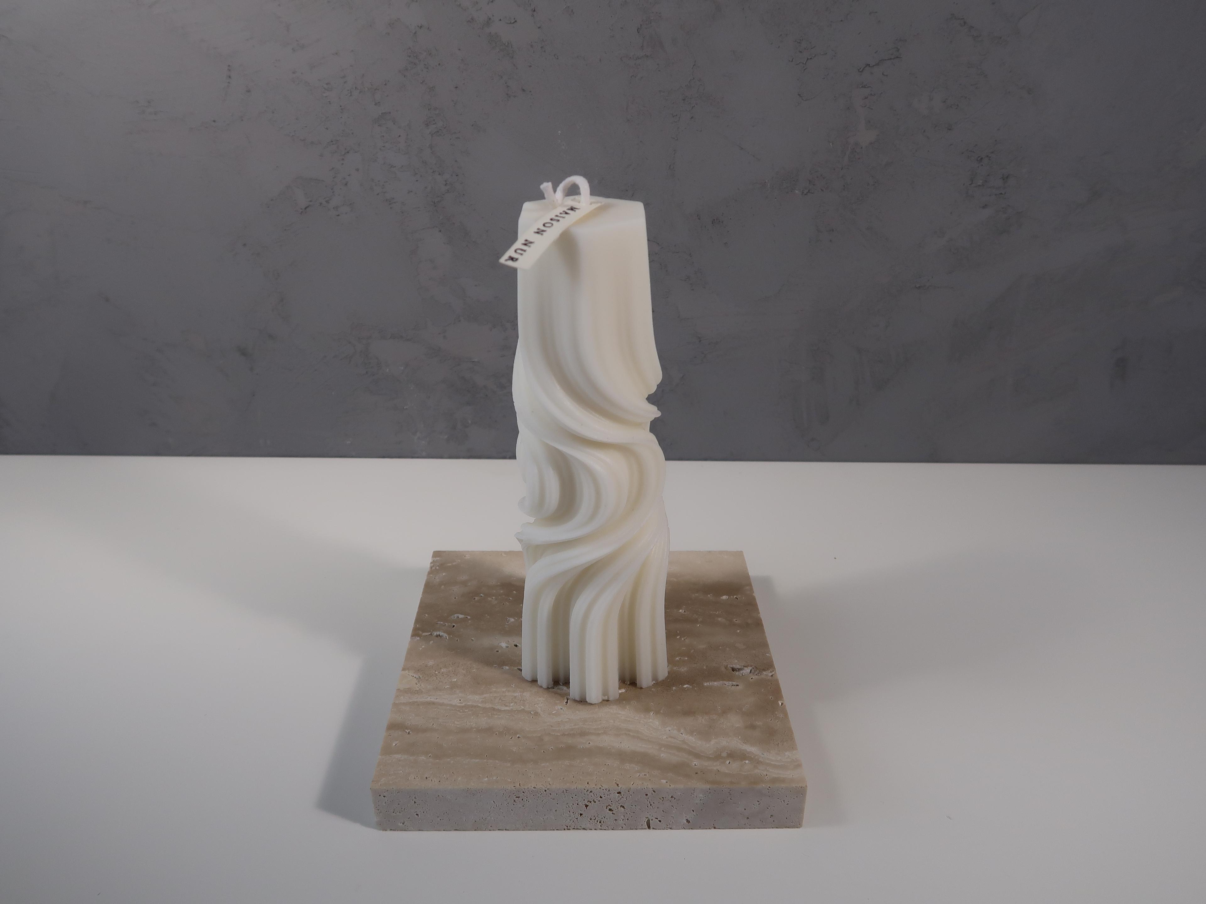 Swirl Pillar Candle 