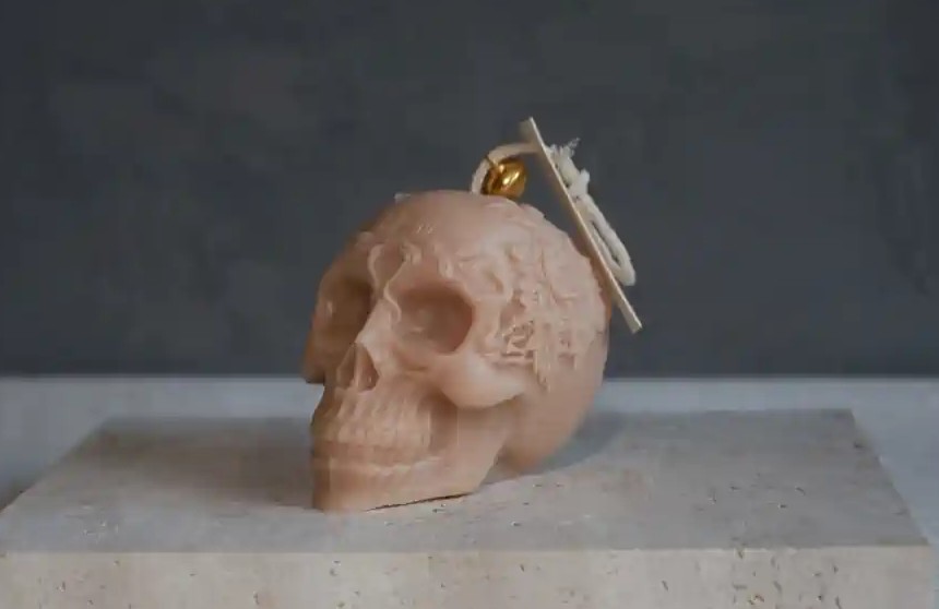 Kuru Kafa Dekoratif Mum Yapraklı