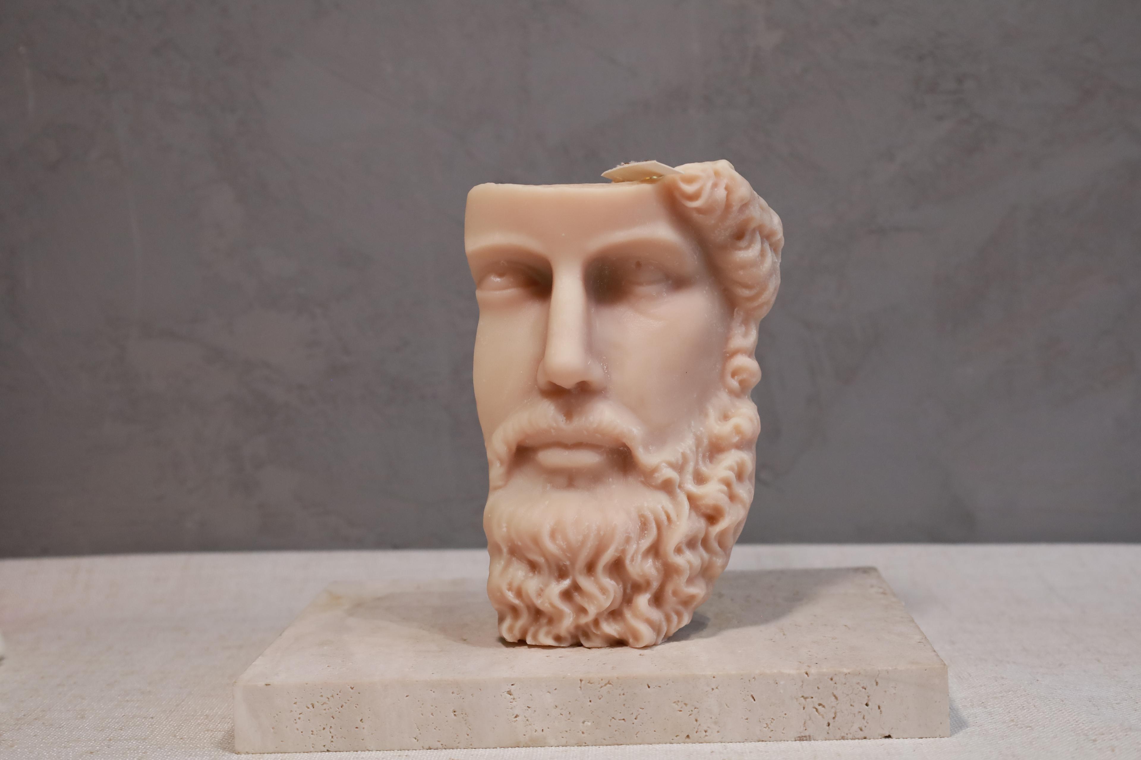 Antik Zeus Heykel Dekoratif Mum