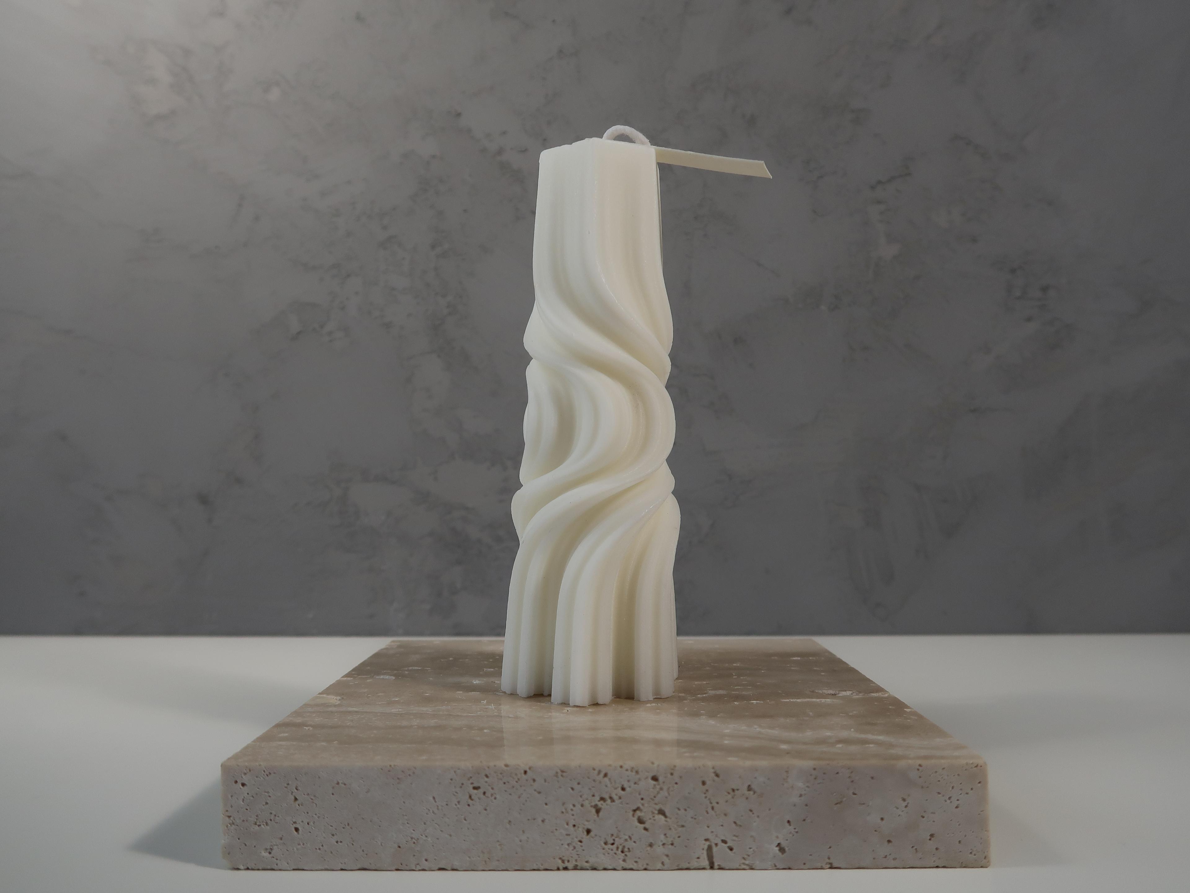 Swirl Pillar Candle Small