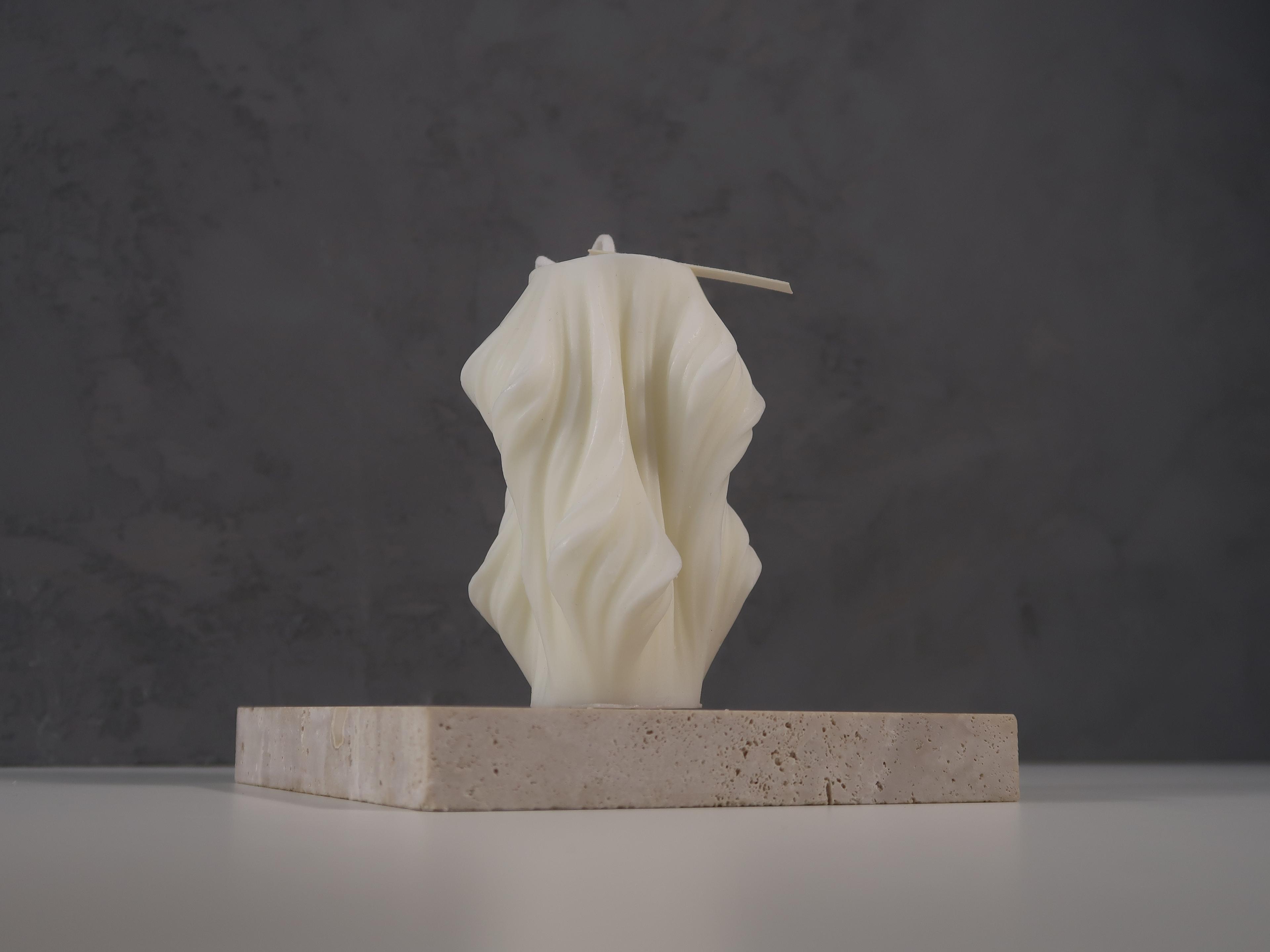 Waves Pillar Candle 