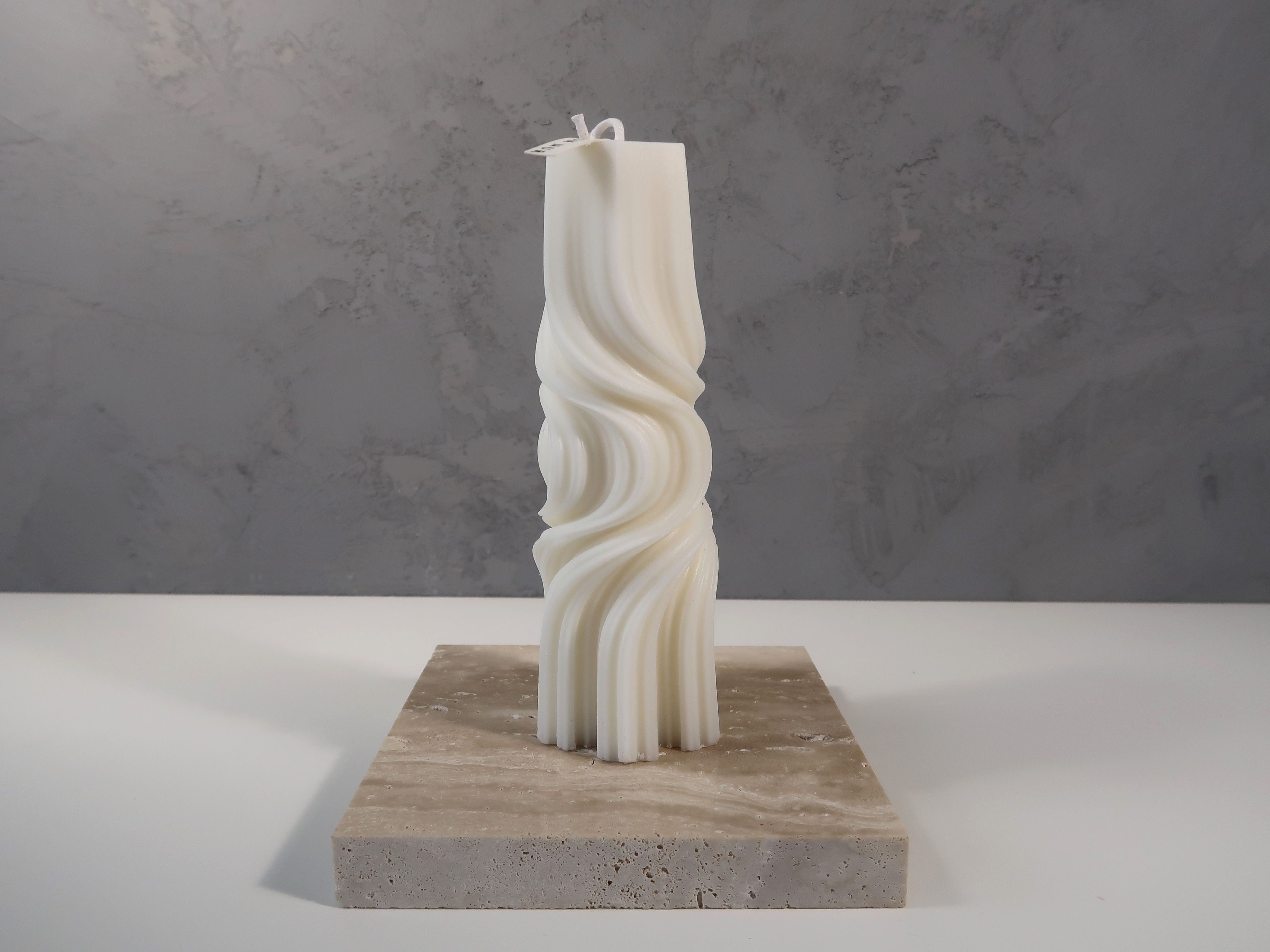 Swirl Pillar Candle 