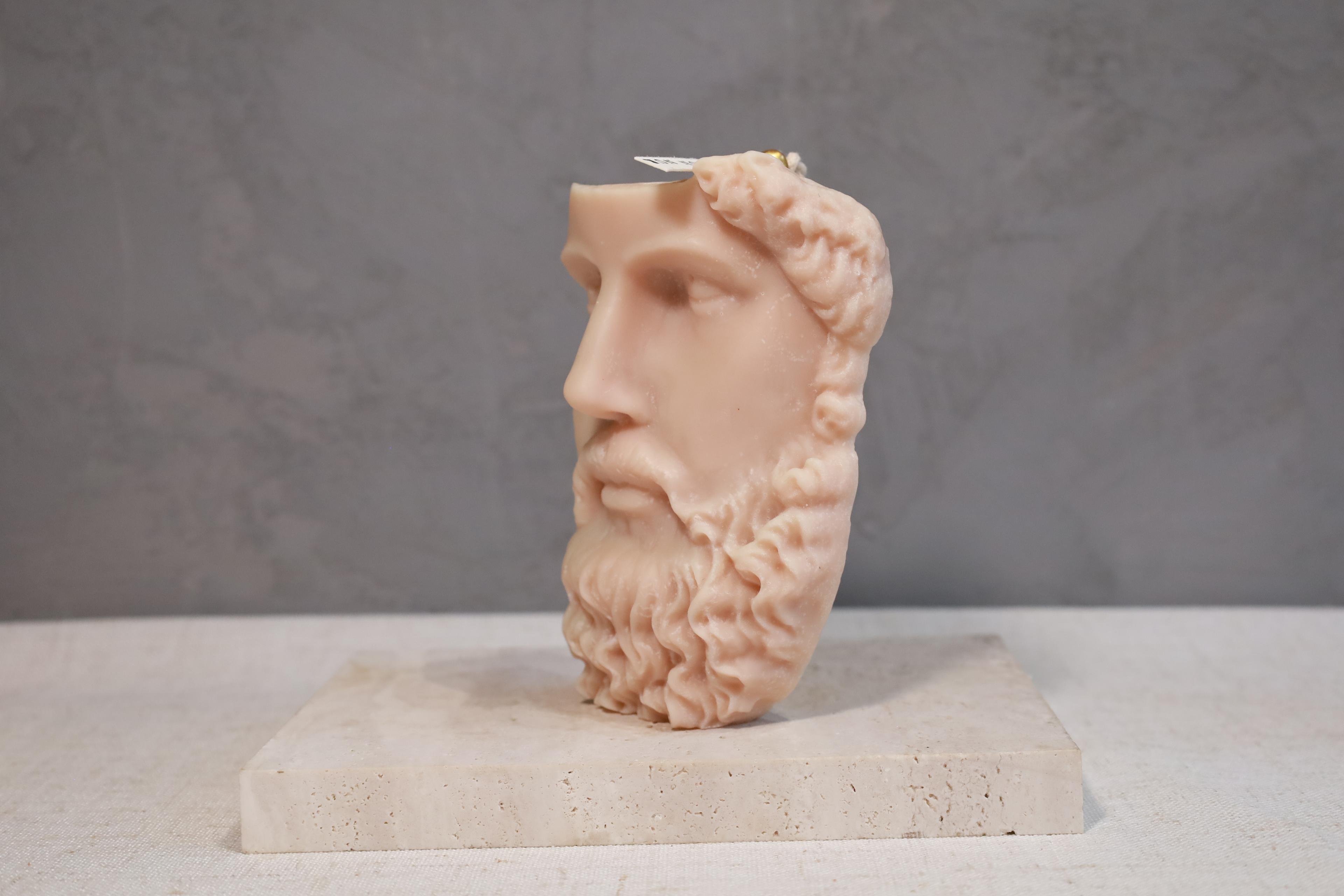 Antik Zeus Heykel Dekoratif Mum