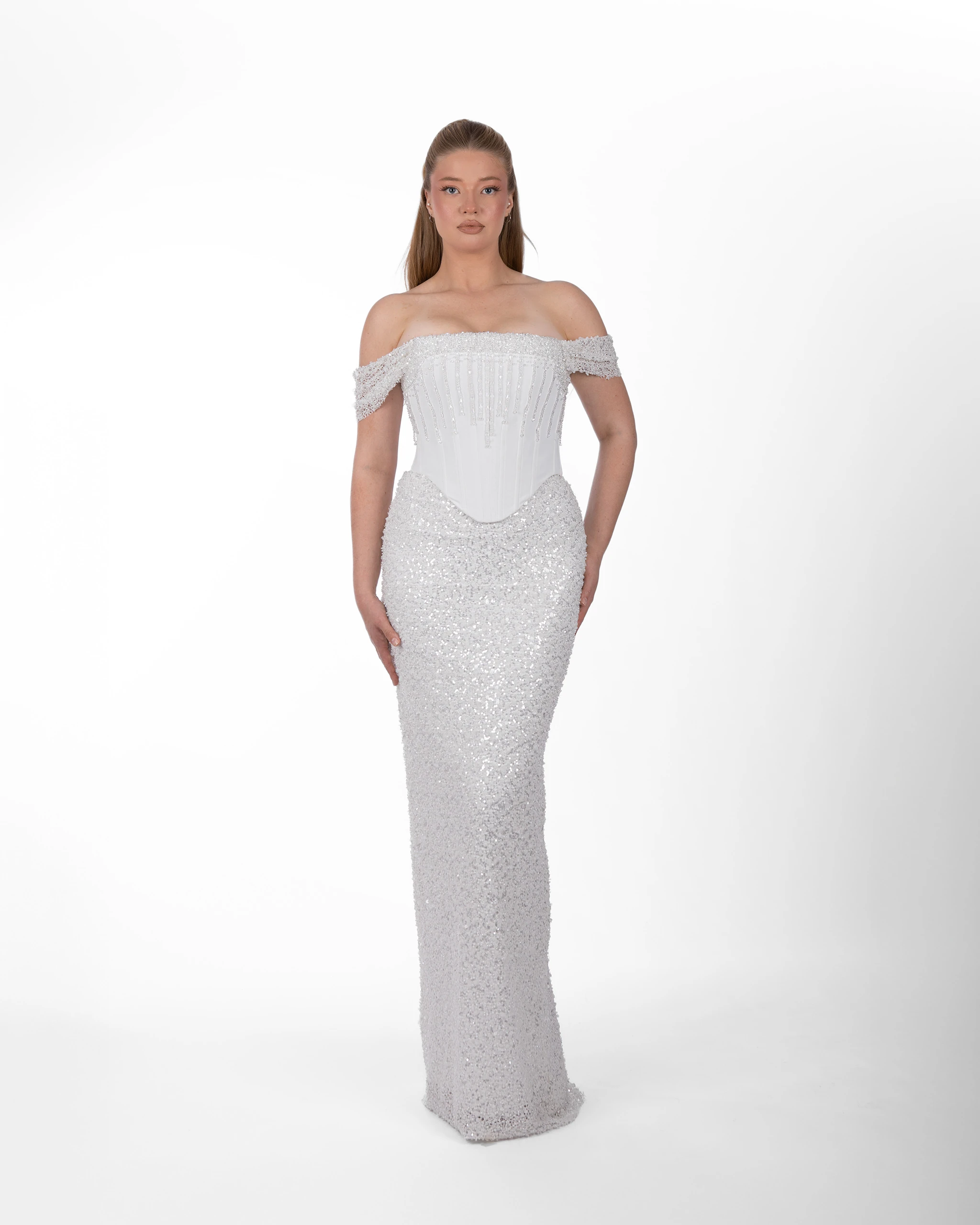 Tiger Shine – Işıltılı Taş İşlemeli, Korsaj Formlu Modern 