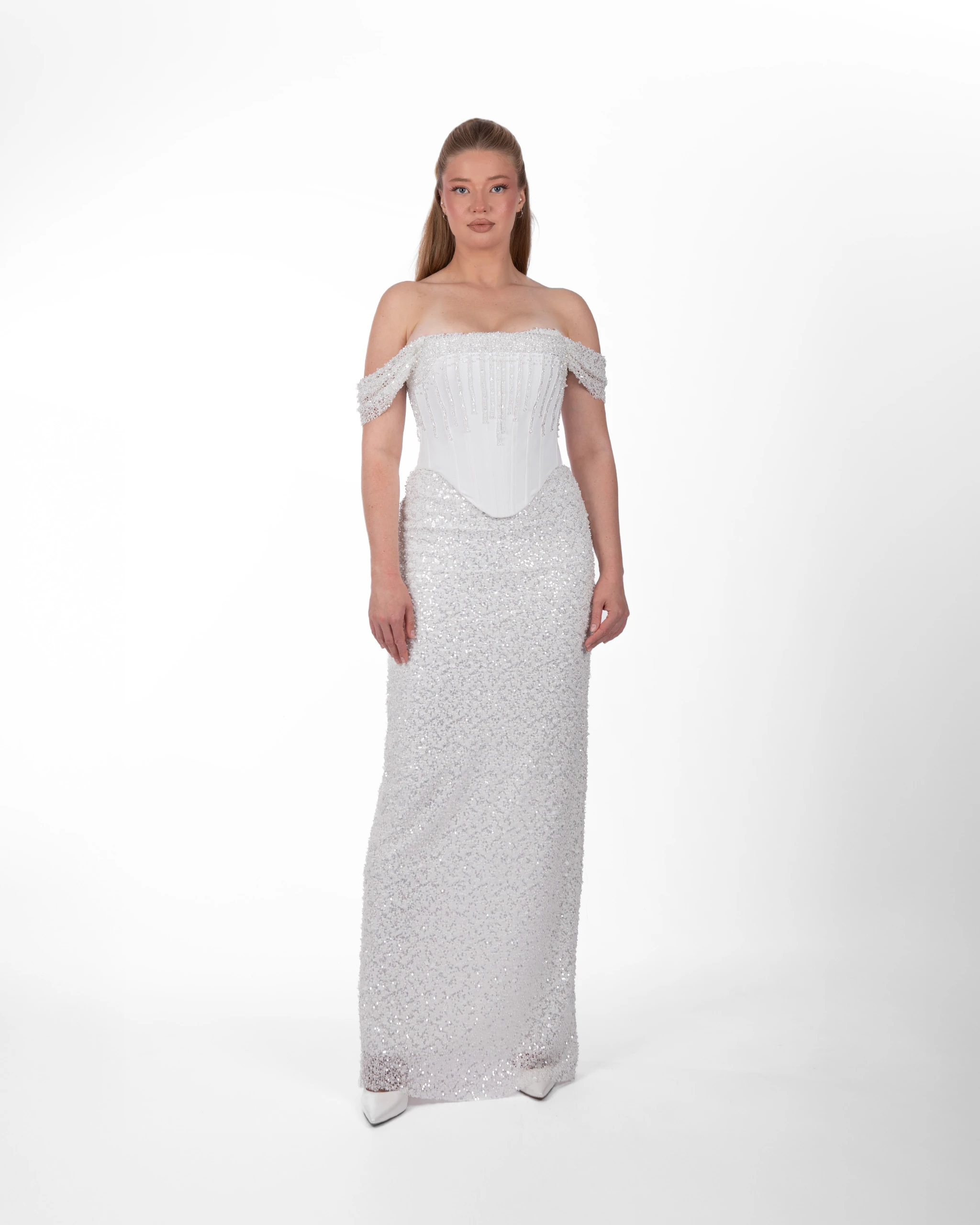 Tiger Shine – Işıltılı Taş İşlemeli, Korsaj Formlu Modern 