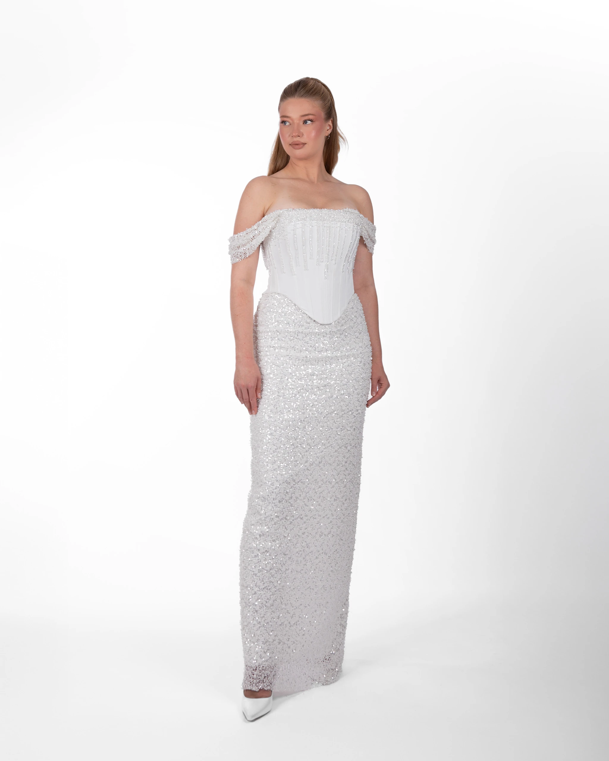 Tiger Shine – Işıltılı Taş İşlemeli, Korsaj Formlu Modern 