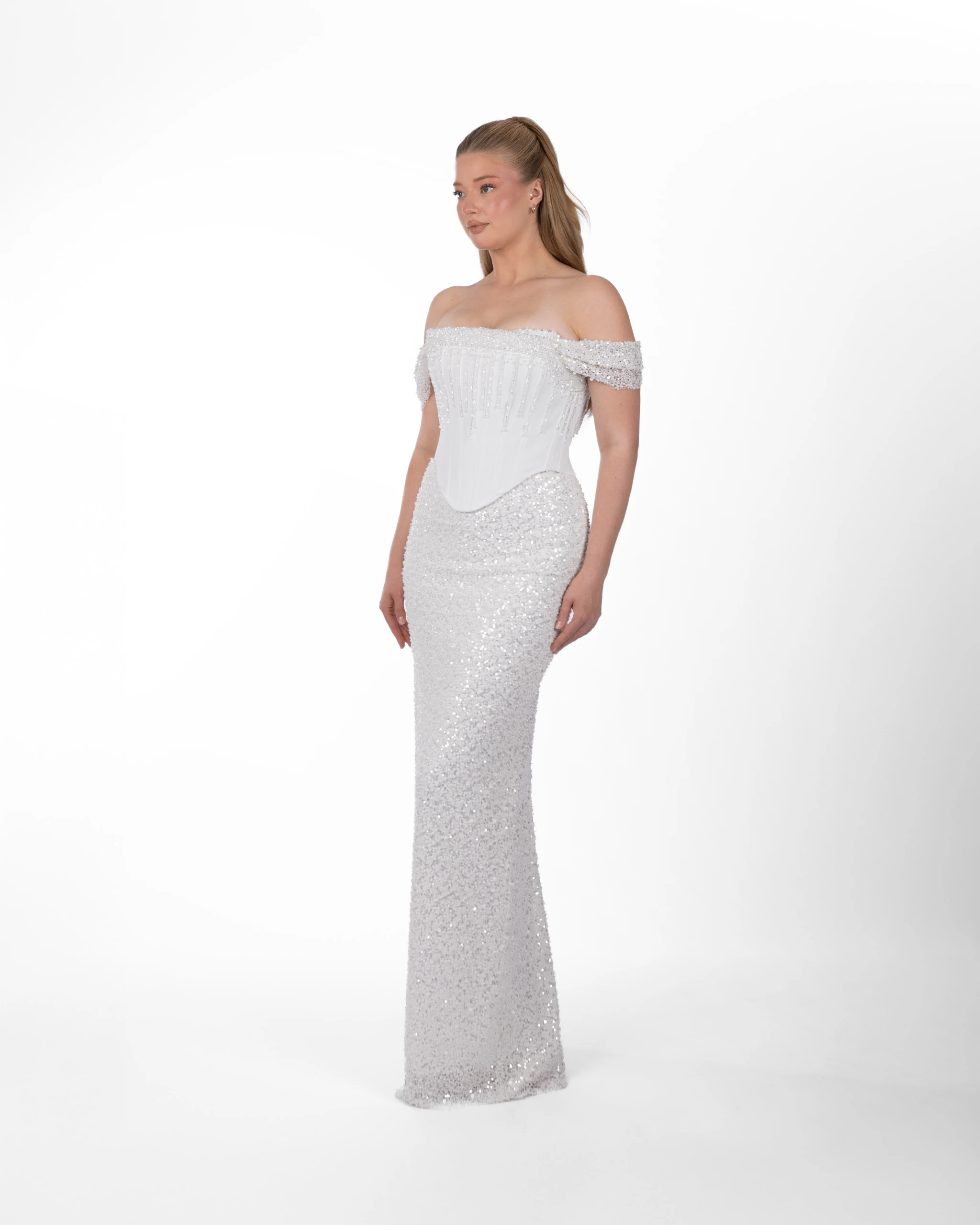 Tiger Shine – Işıltılı Taş İşlemeli, Korsaj Formlu Modern 