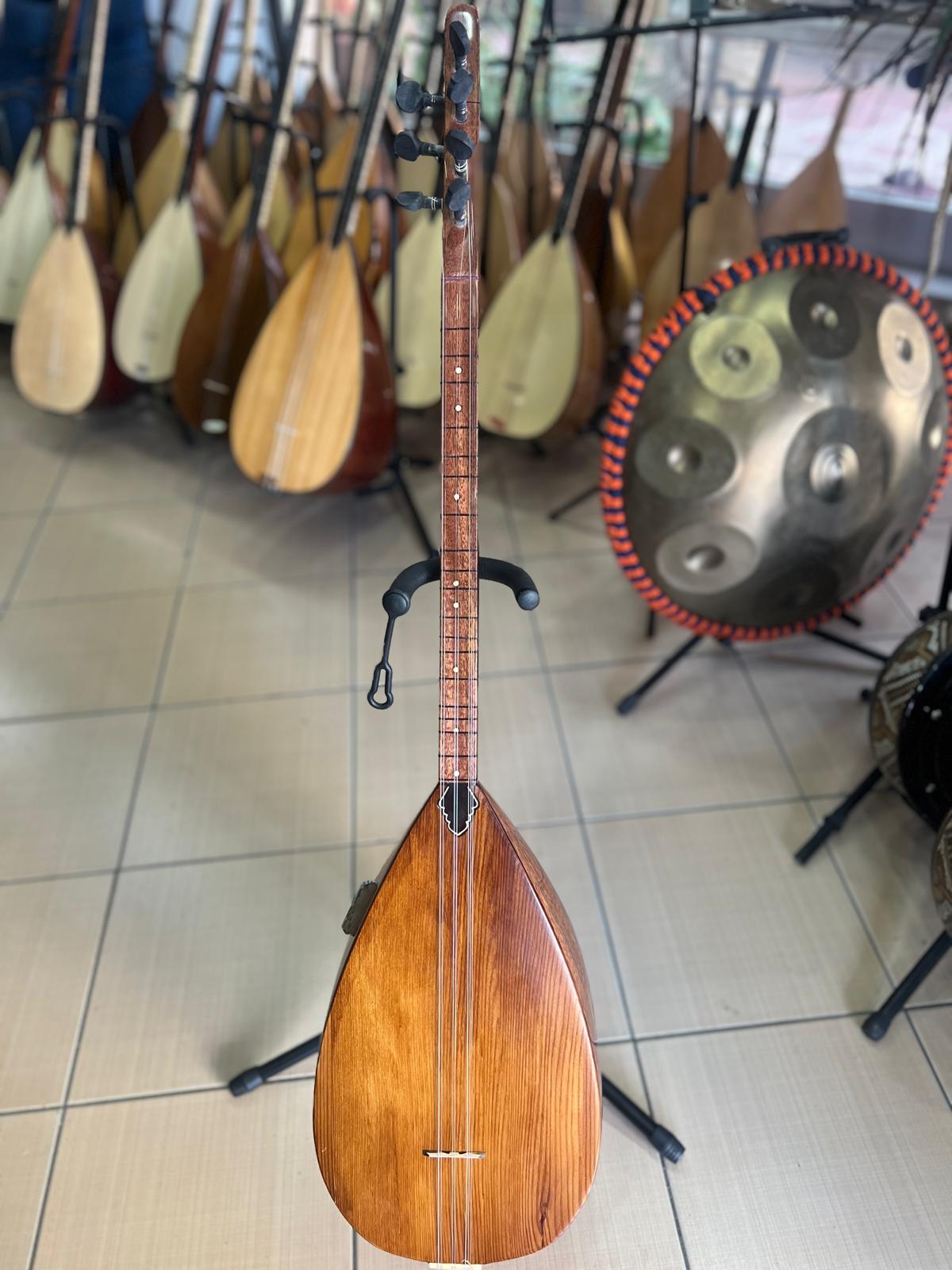 Profesyonel Maun Tekne Kısa Sap Bağlama(kalın soft kılıf, yedek Tel ve mızrap hediye)