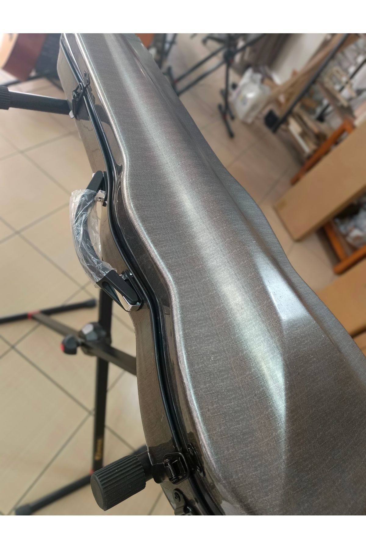 Karbon Fiber Hard Case Keman Çantası (çanta askısı dahil)