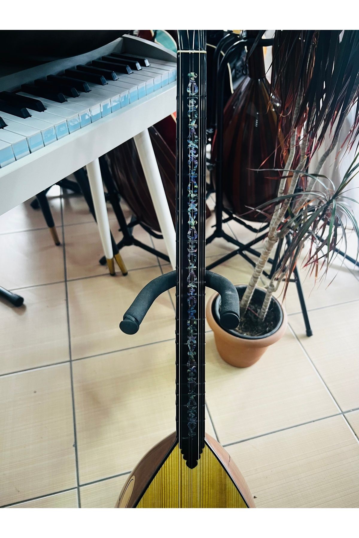 Özel seri maun kısa sap bağlama+softcase+yedek tel