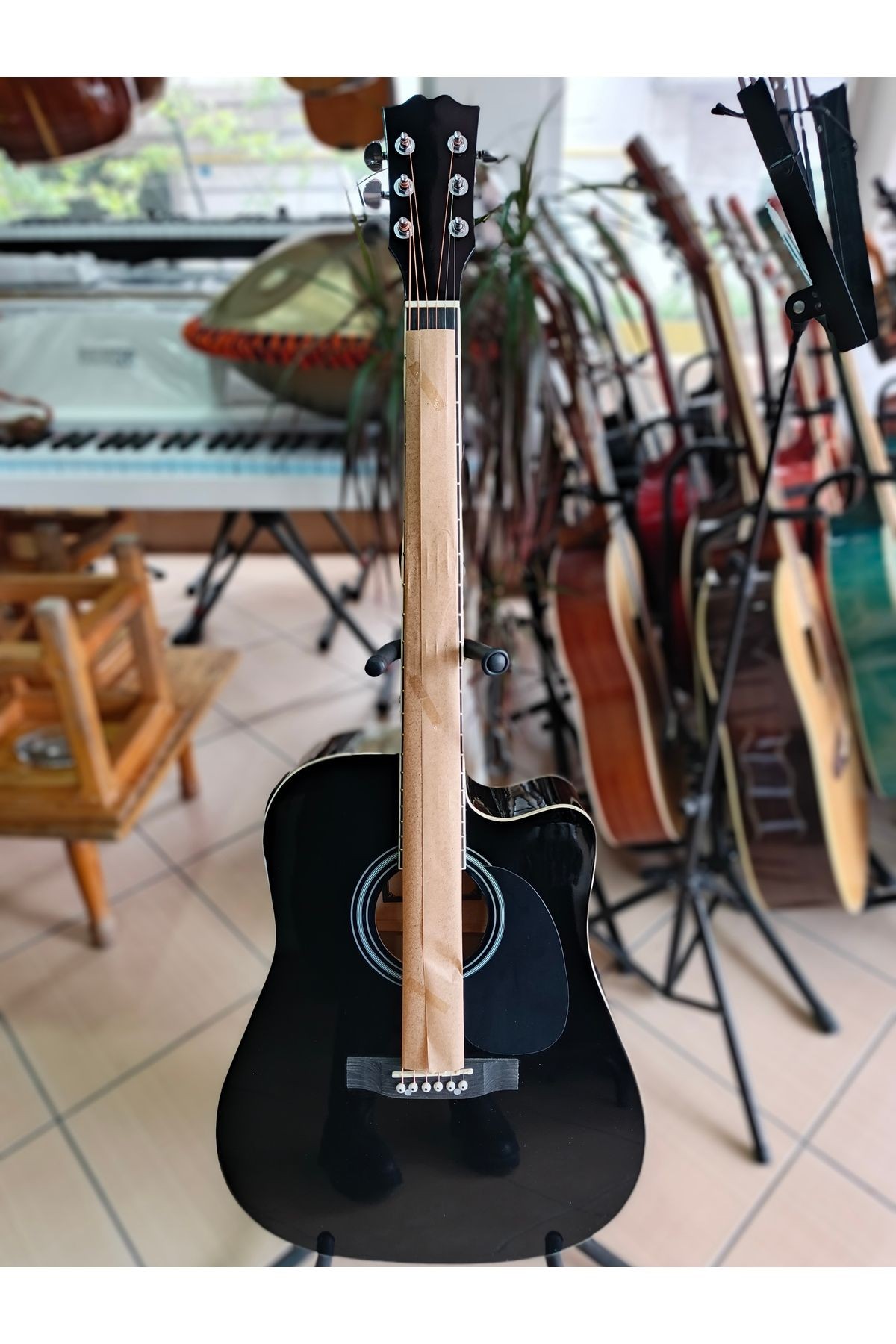 Elektro Akustik Kesik Kasa Gitar (pena+jak kablosu hediye)