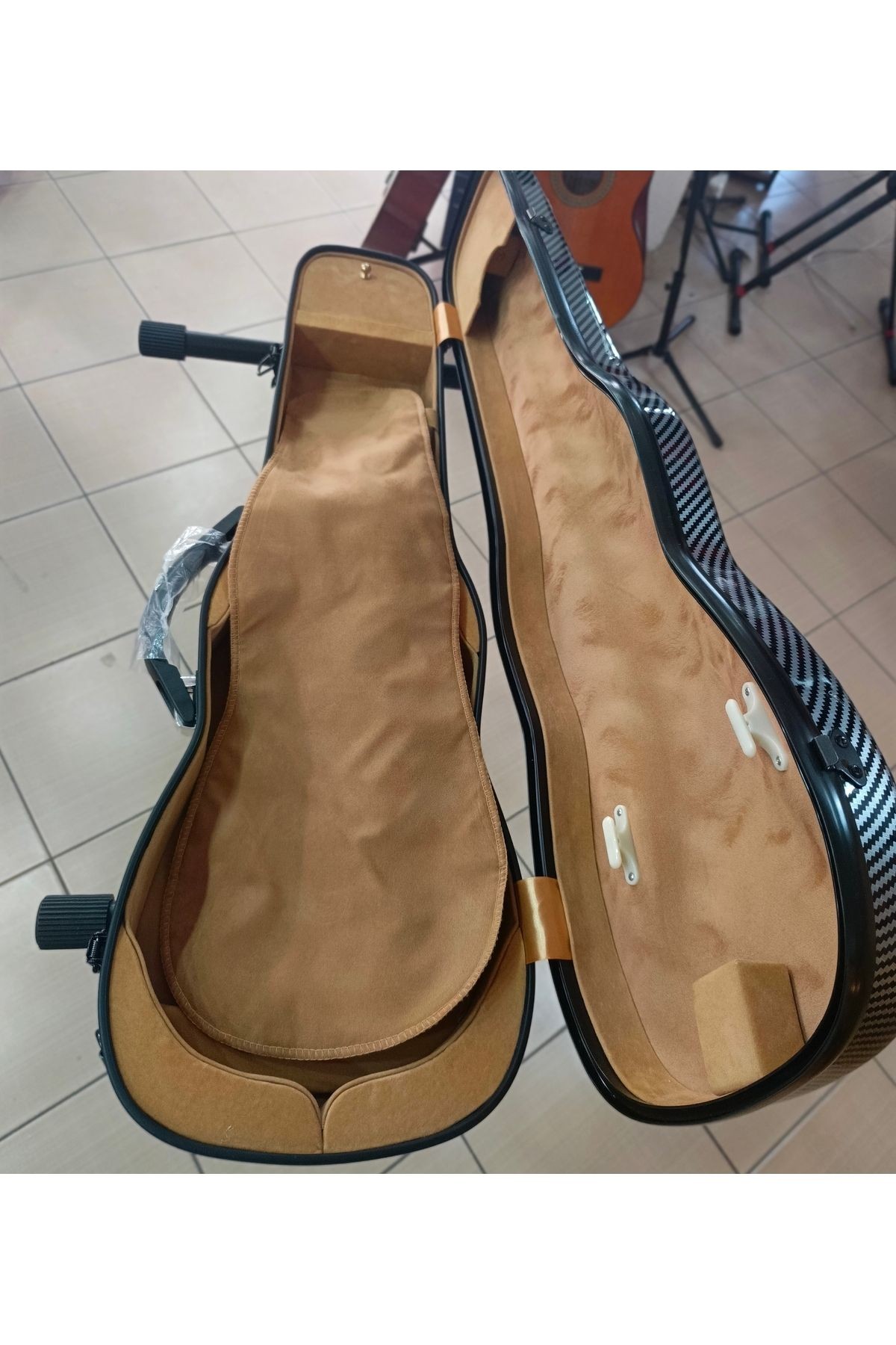 Karbon Fiber Hard case Keman Çantası (çanta askısı dahil)