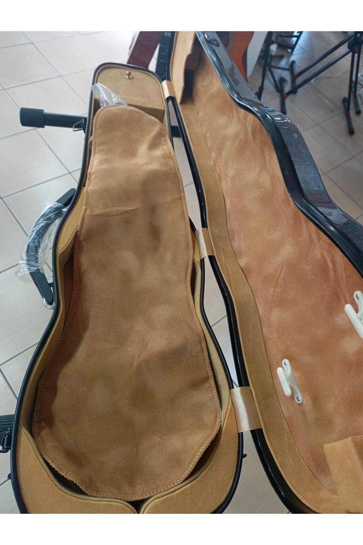 Karbon Fiber Hard Case Keman Çantası (çanta askısı dahil)