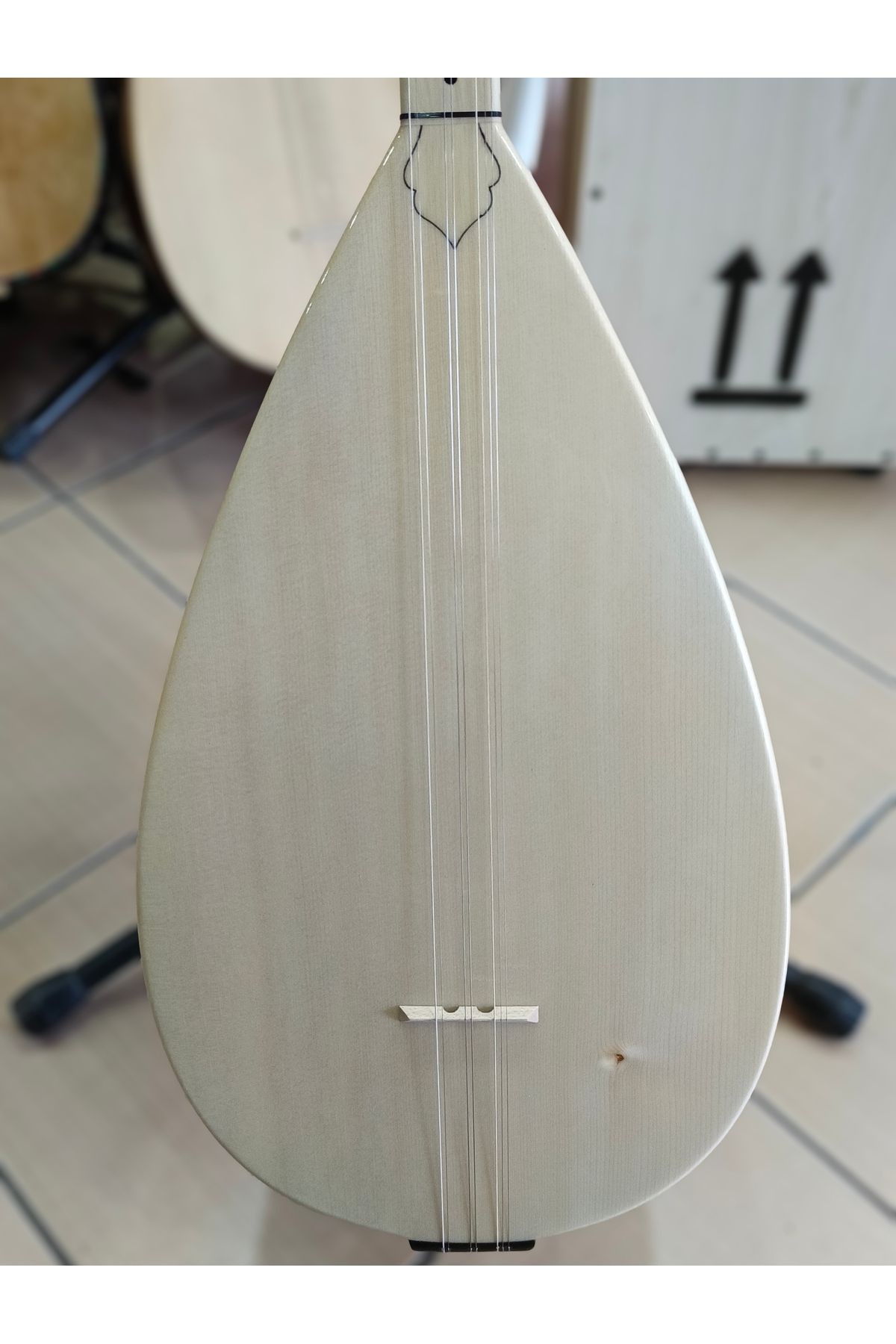 Kestane Tekne Profesyonel Kısa Sap Bağlama (Kılıf, yedek Tel, mızrap hediye)