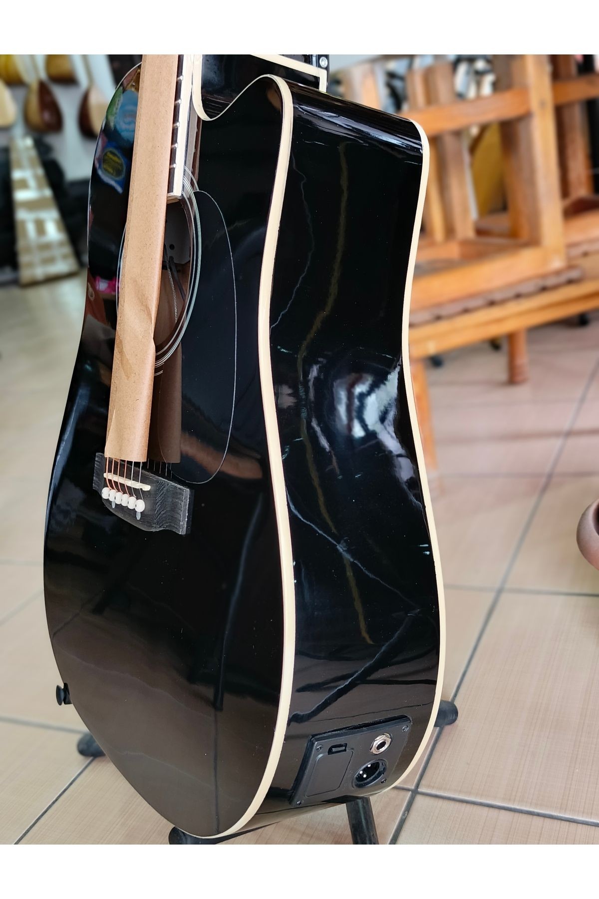 Elektro Akustik Kesik Kasa Gitar (pena+jak kablosu hediye)