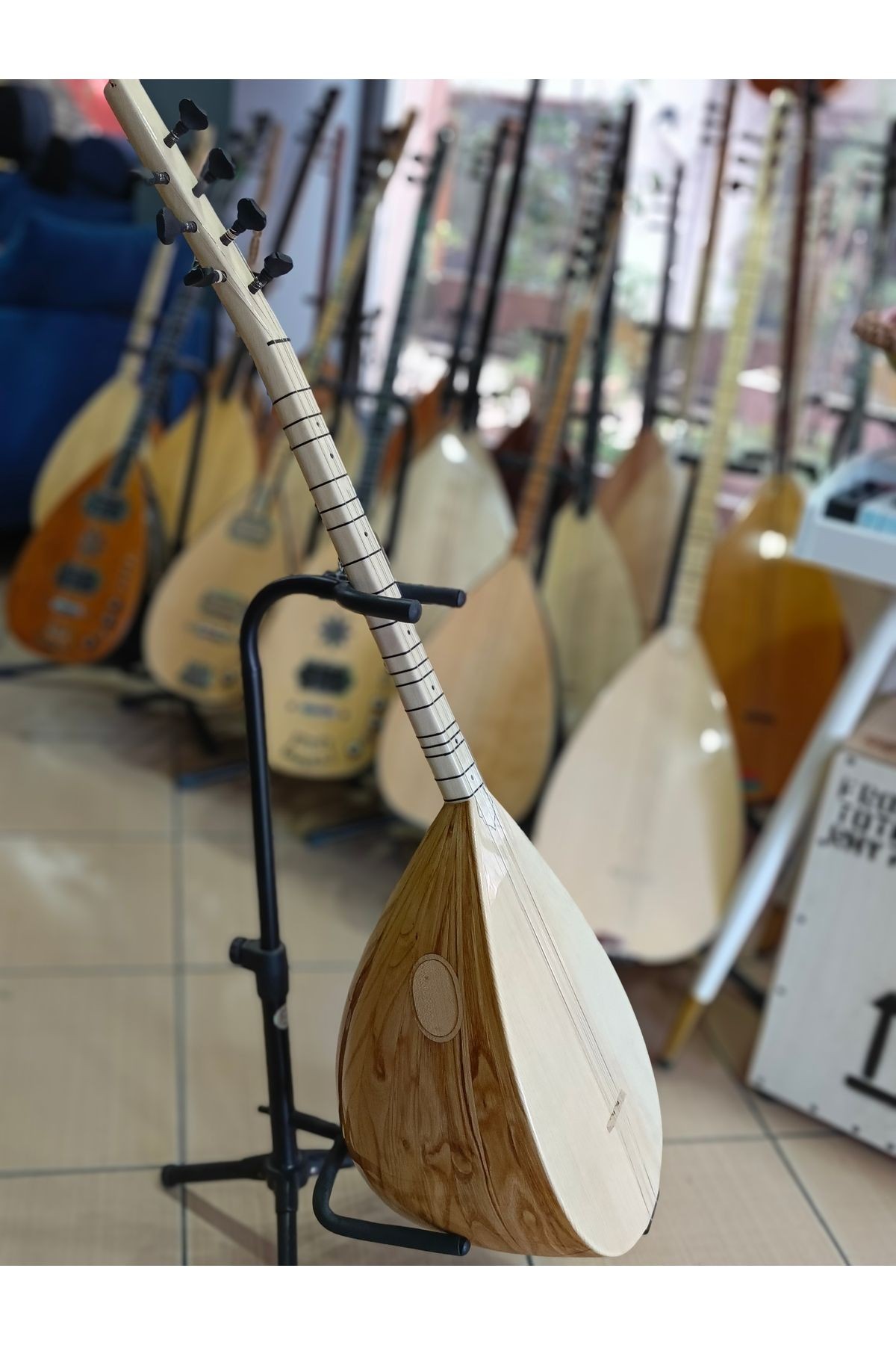 Kestane Tekne Profesyonel Kısa Sap Bağlama (kılıf, yedek tel, mızrap hediye)