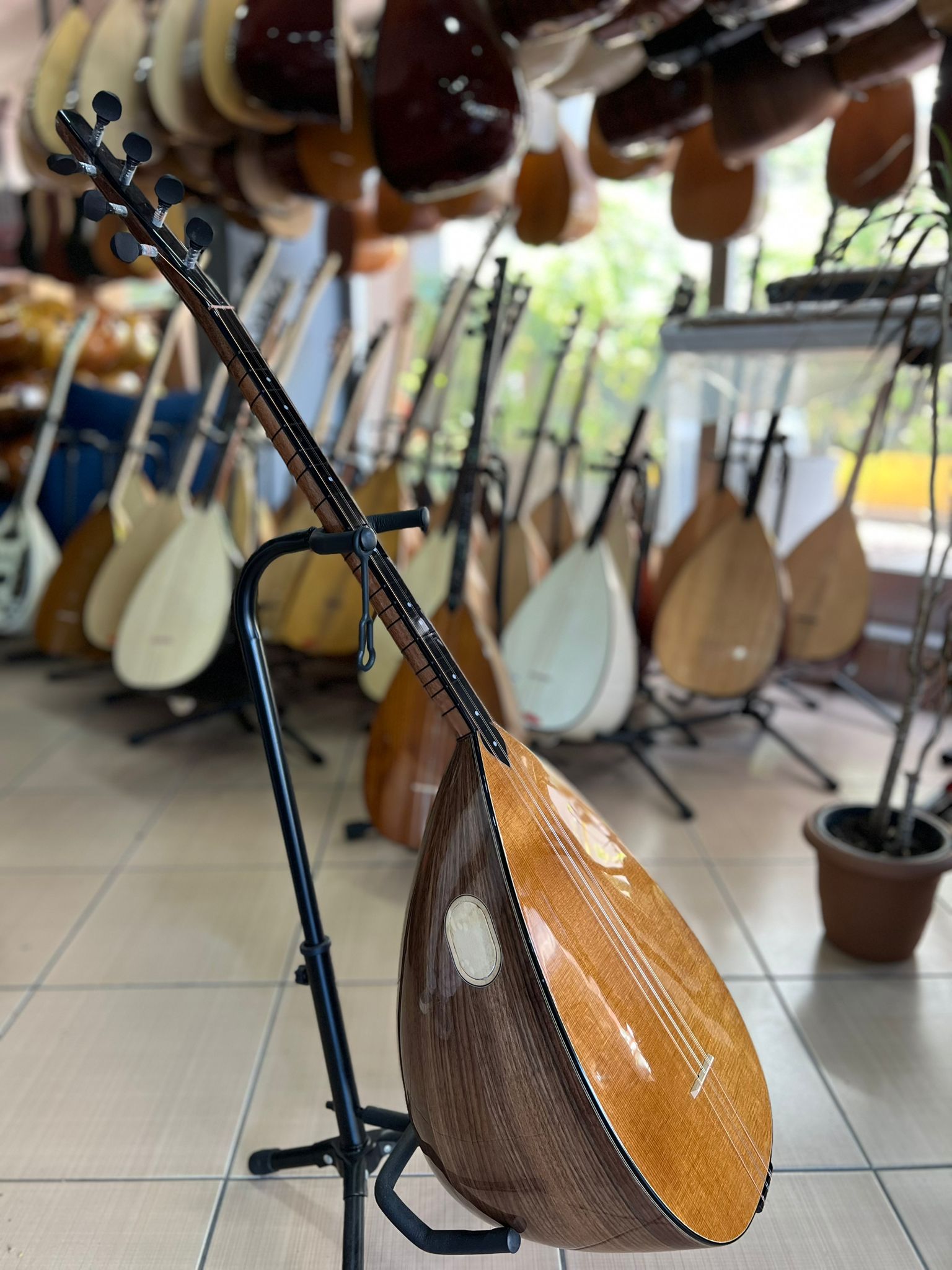  Profesyonel Amerikan Cevizi Bağlama (kılıf, yedek tel, mızrap hediye)
