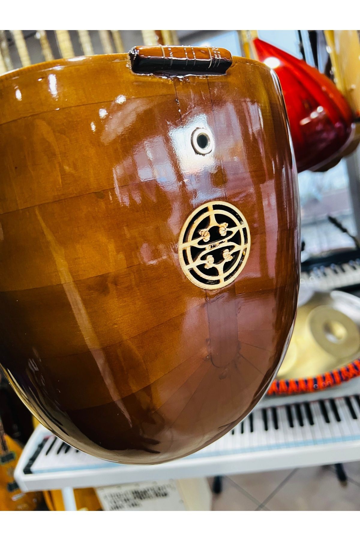 Gitar burgu profesyonel kısa sap bağlama+kılıf+yedek tel +mızraplar