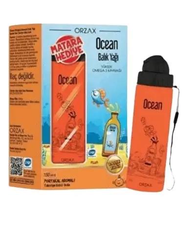 Orzax Ocean Omega3 Şurup 150 ml - Portakal Matara Hediyeli