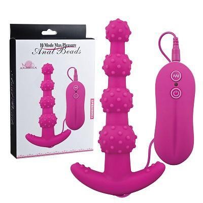 10 Mode Max Pleasure Anal Beads - 10 Fonksiyonlu Titreşimli Silikon Anal Plug