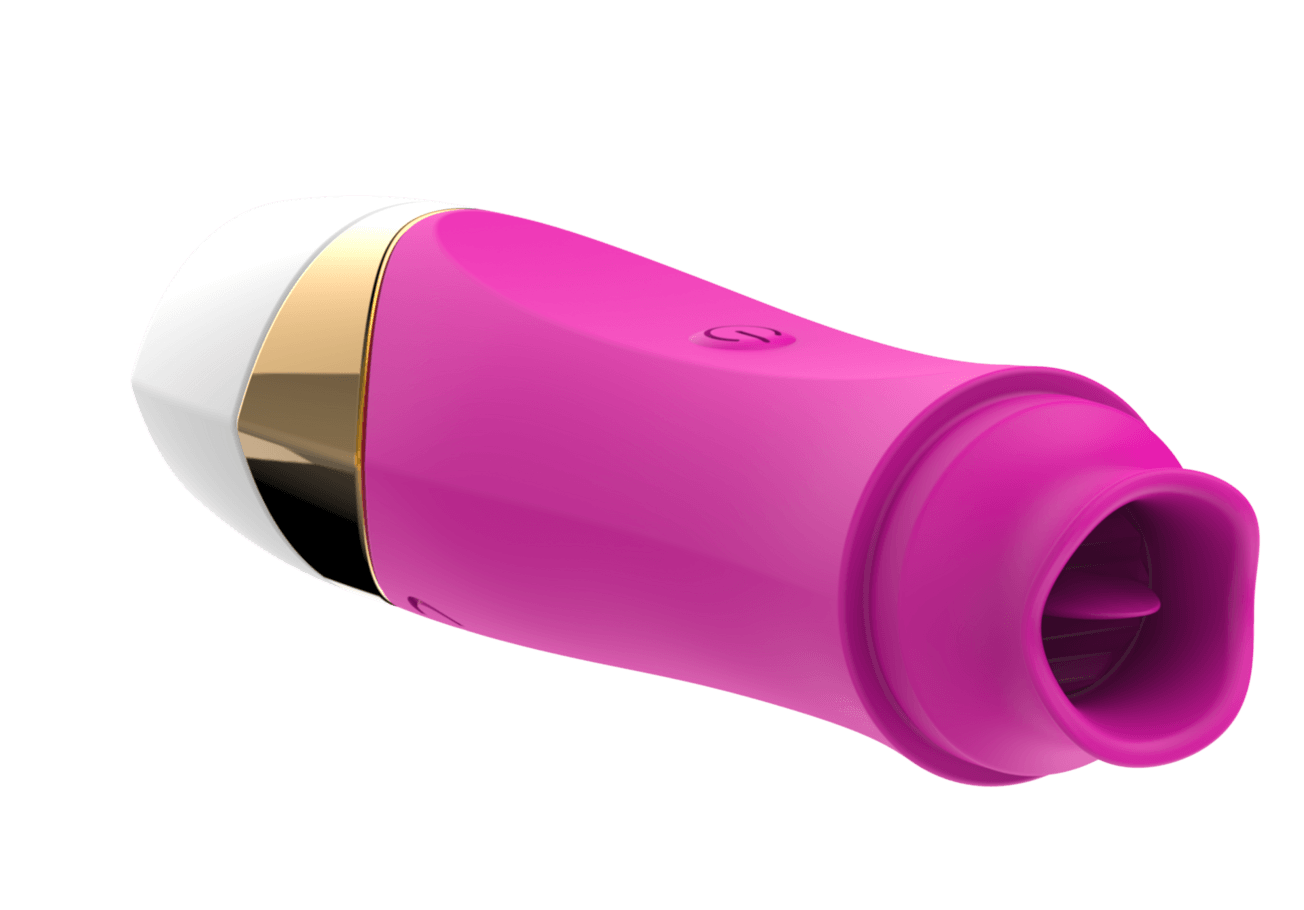 Sex Tongue Vibrators - Klitoriks Uyarıcılı, 12 Fonksiyonlu Dil Şekilli Silikon Vibratör