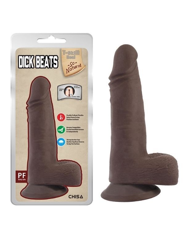 18cm Gerçekçi Dildo – Kıkırdaklı Yapı ve Medikal Silikon