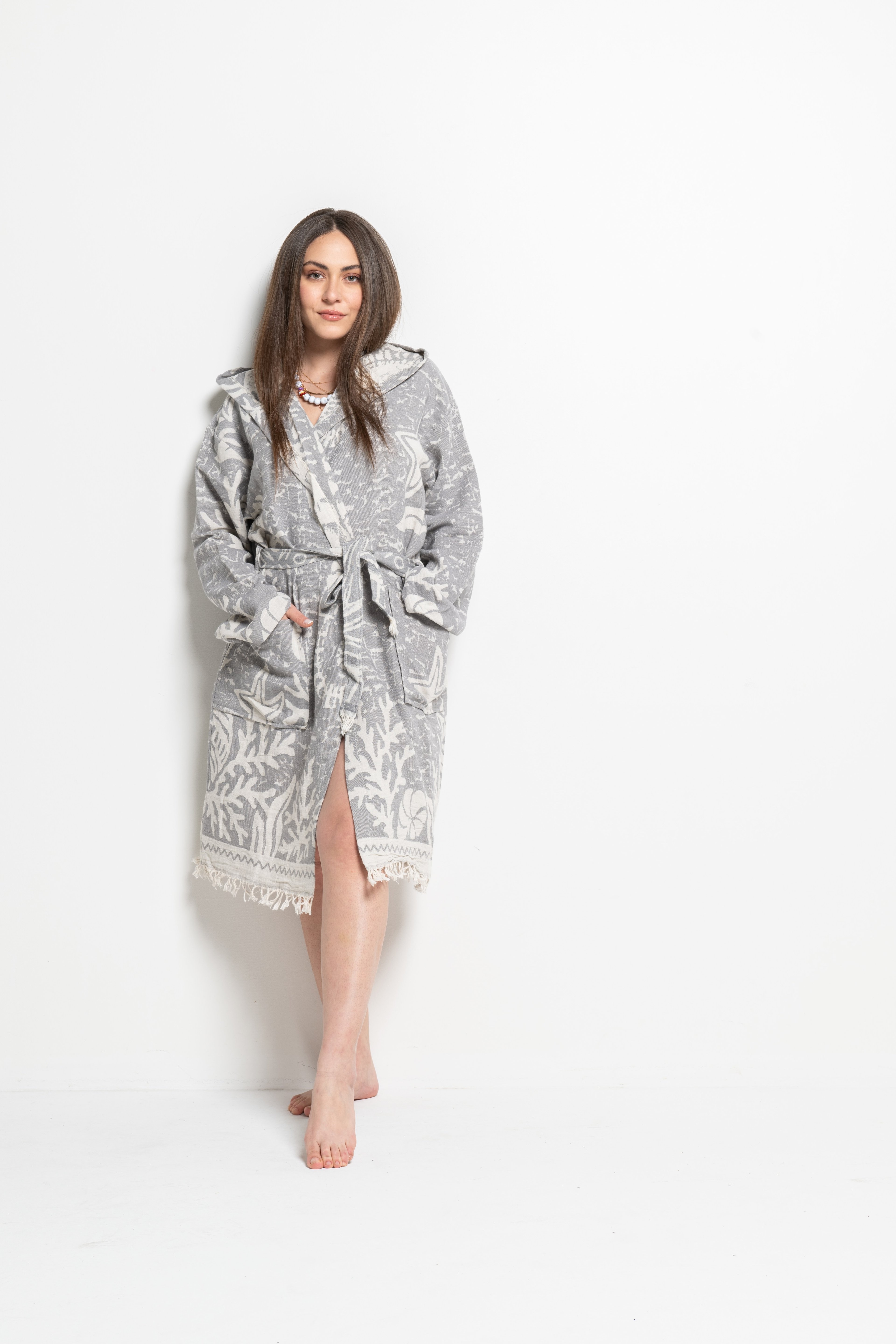Seahorse Gri Bathrobe