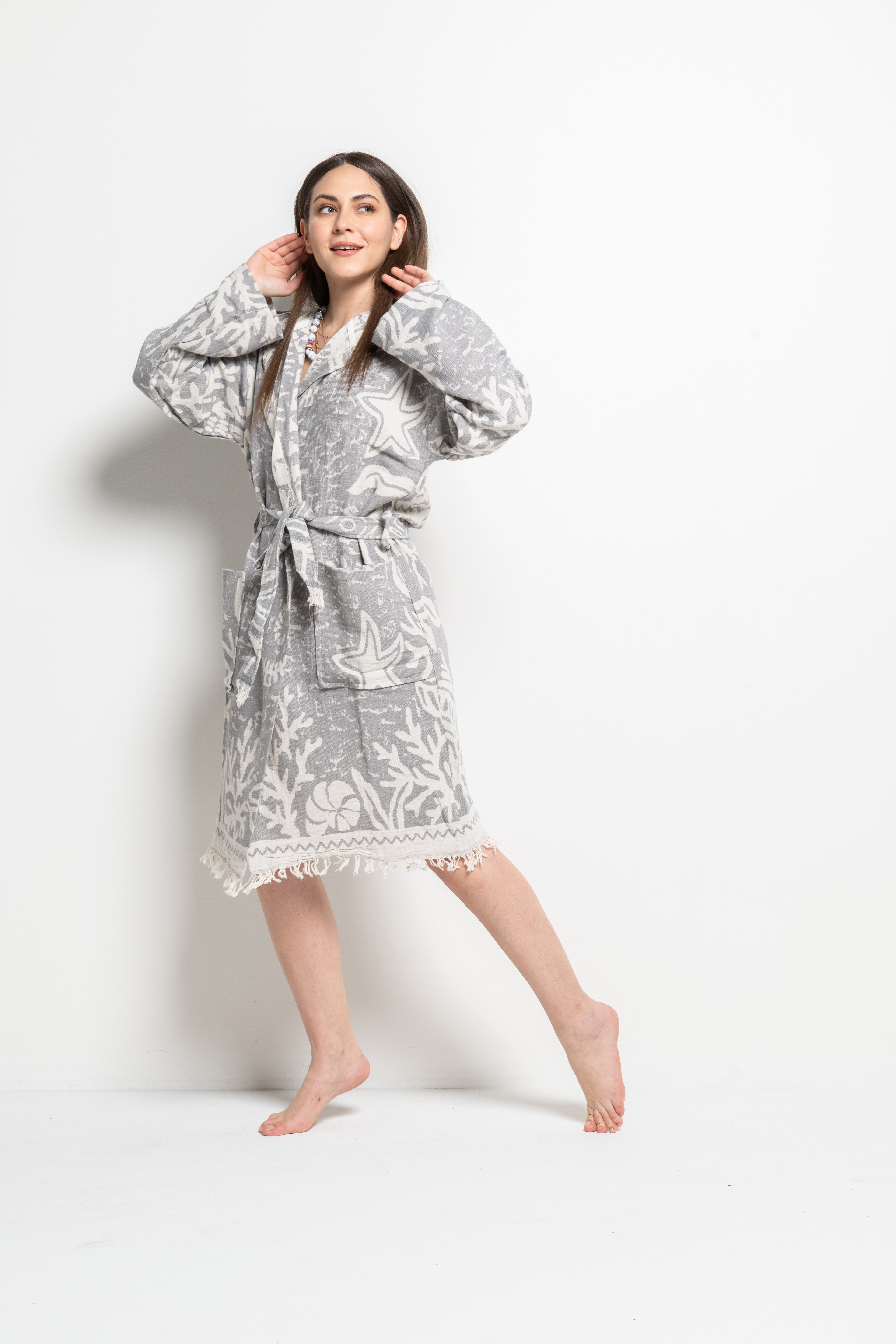 Seahorse Gri Bathrobe