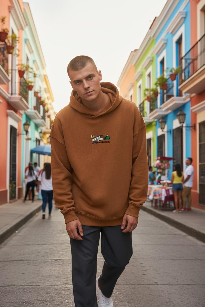 UnProductive Oversize Unisex Kapüşonlu Sweatshirt Şardonsuz