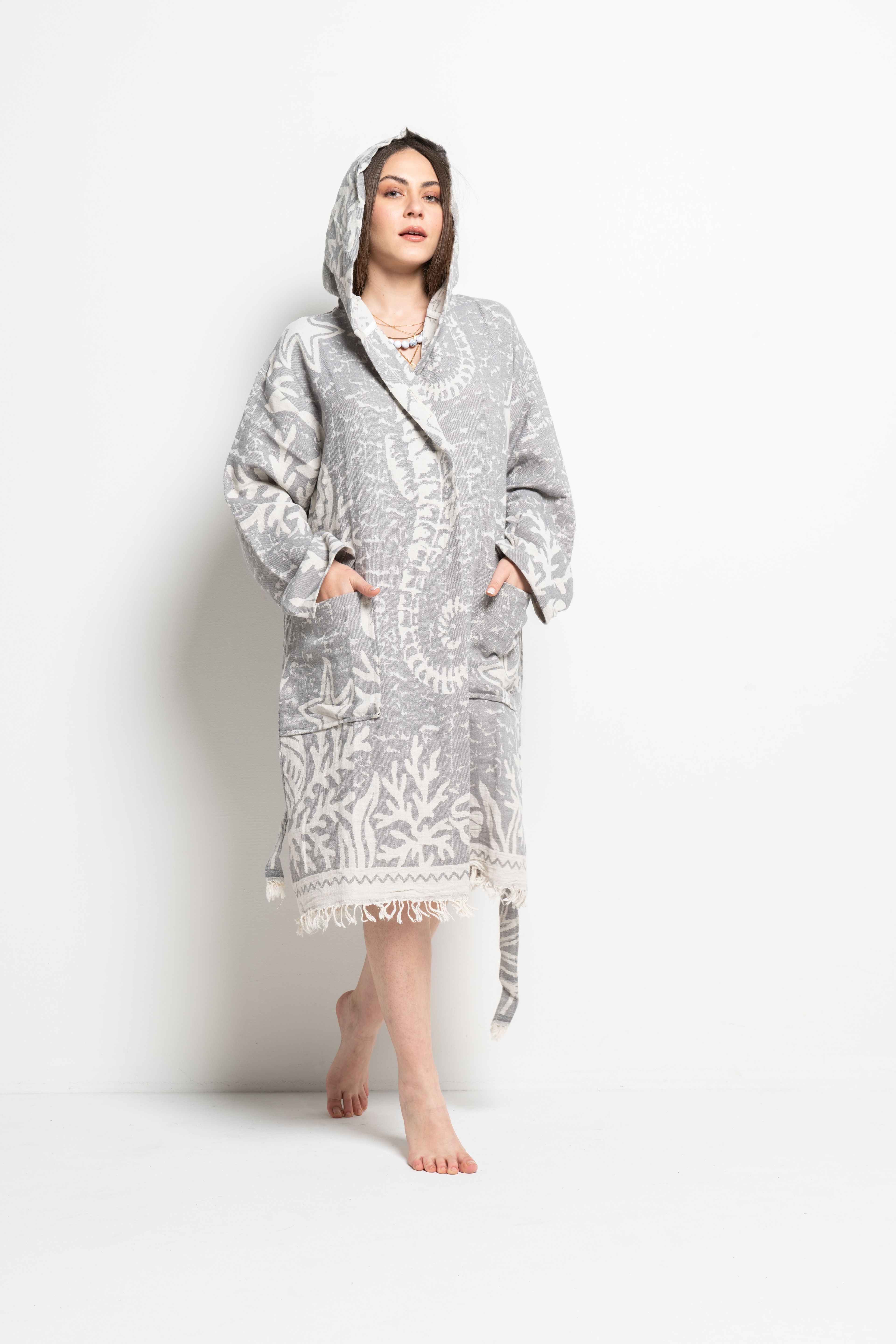 Seahorse Gri Bathrobe