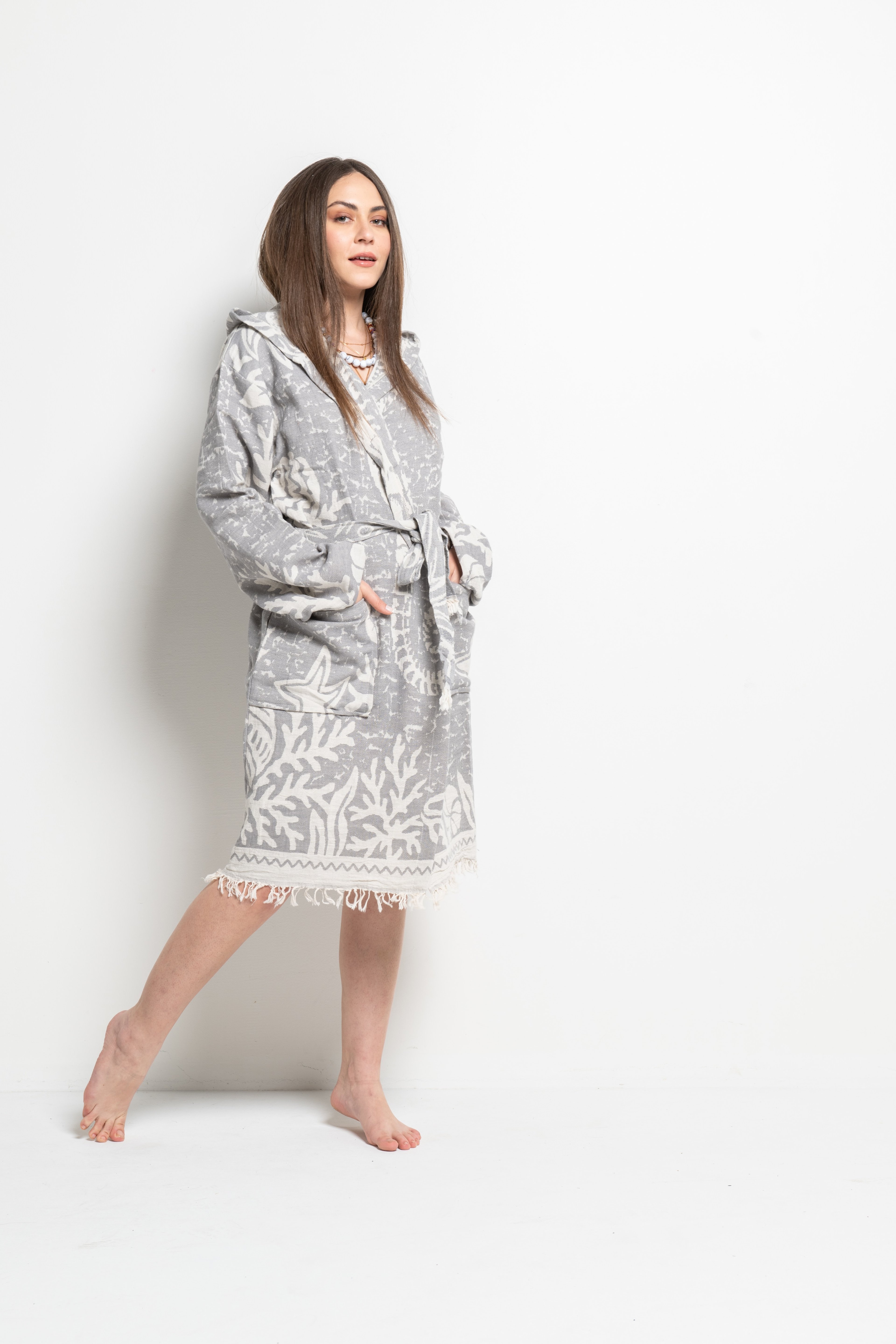 Seahorse Gri Bathrobe