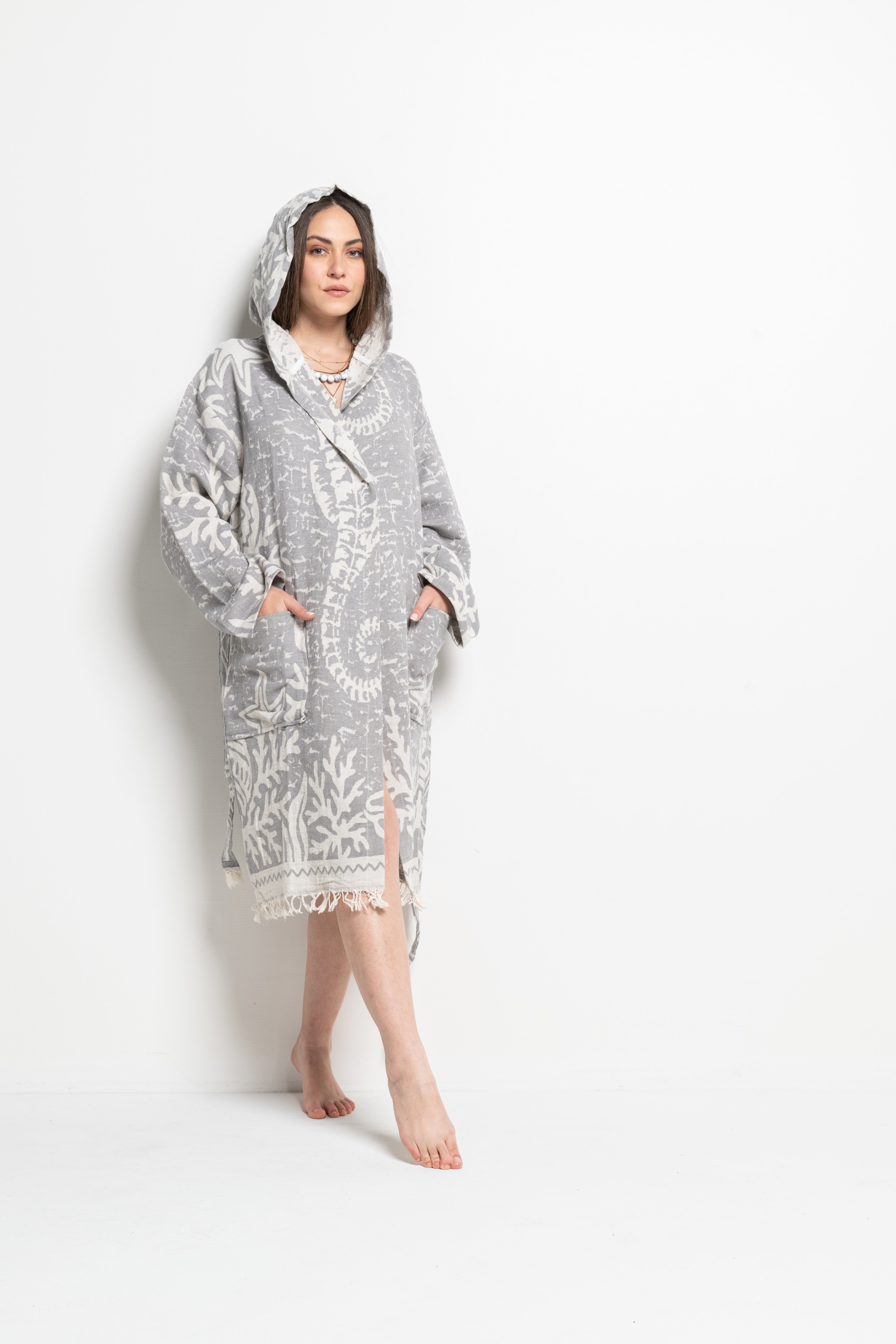 Seahorse Gri Bathrobe