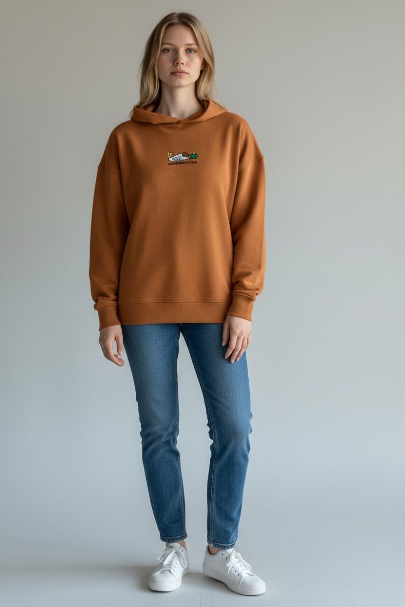 UnProductive Oversize Unisex Kapüşonlu Sweatshirt Şardonsuz
