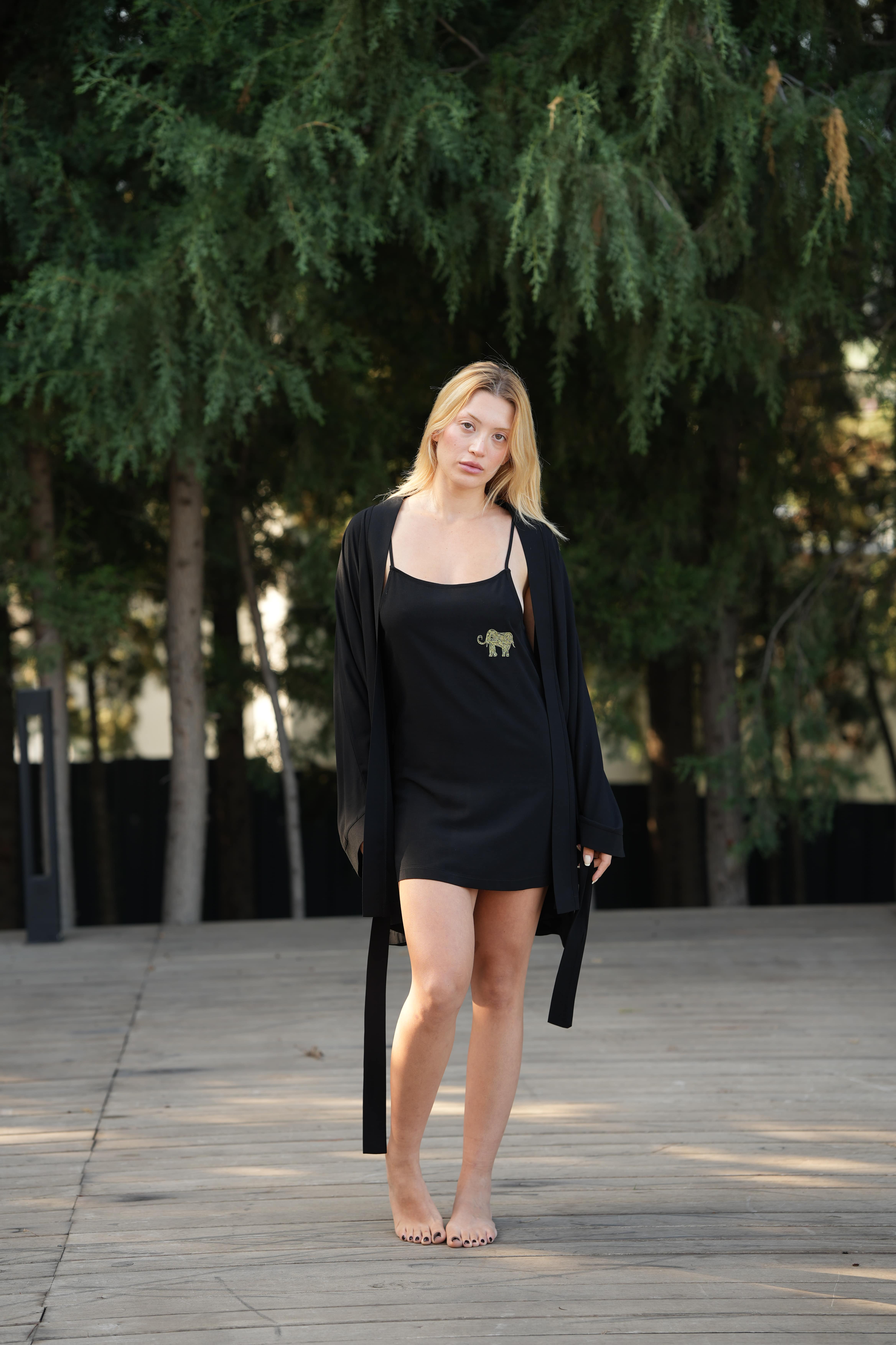 Zenmeri Siyah Kimono