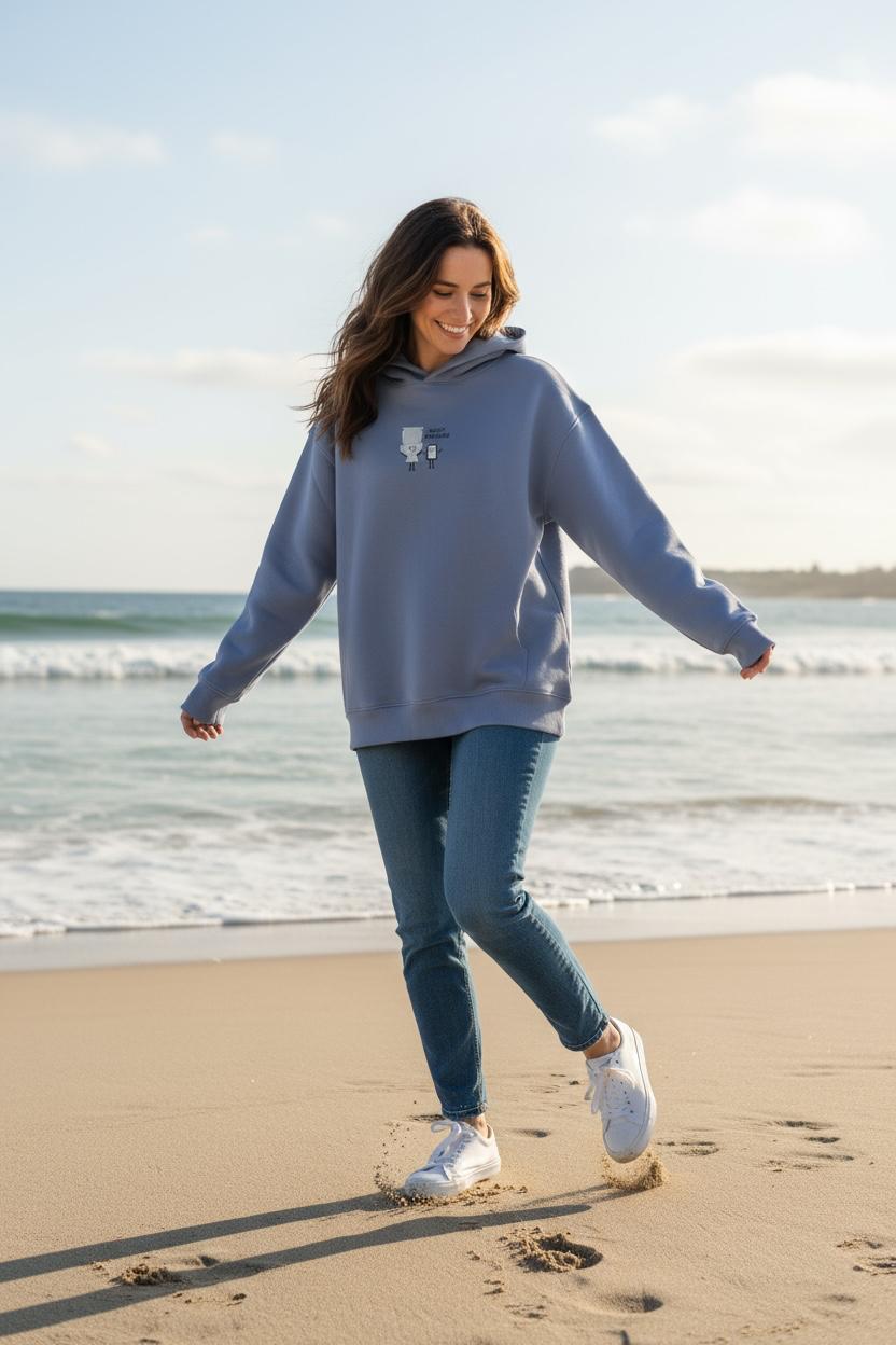 Best Friends Oversize Unisex Kapüşonlu Sweatshirt