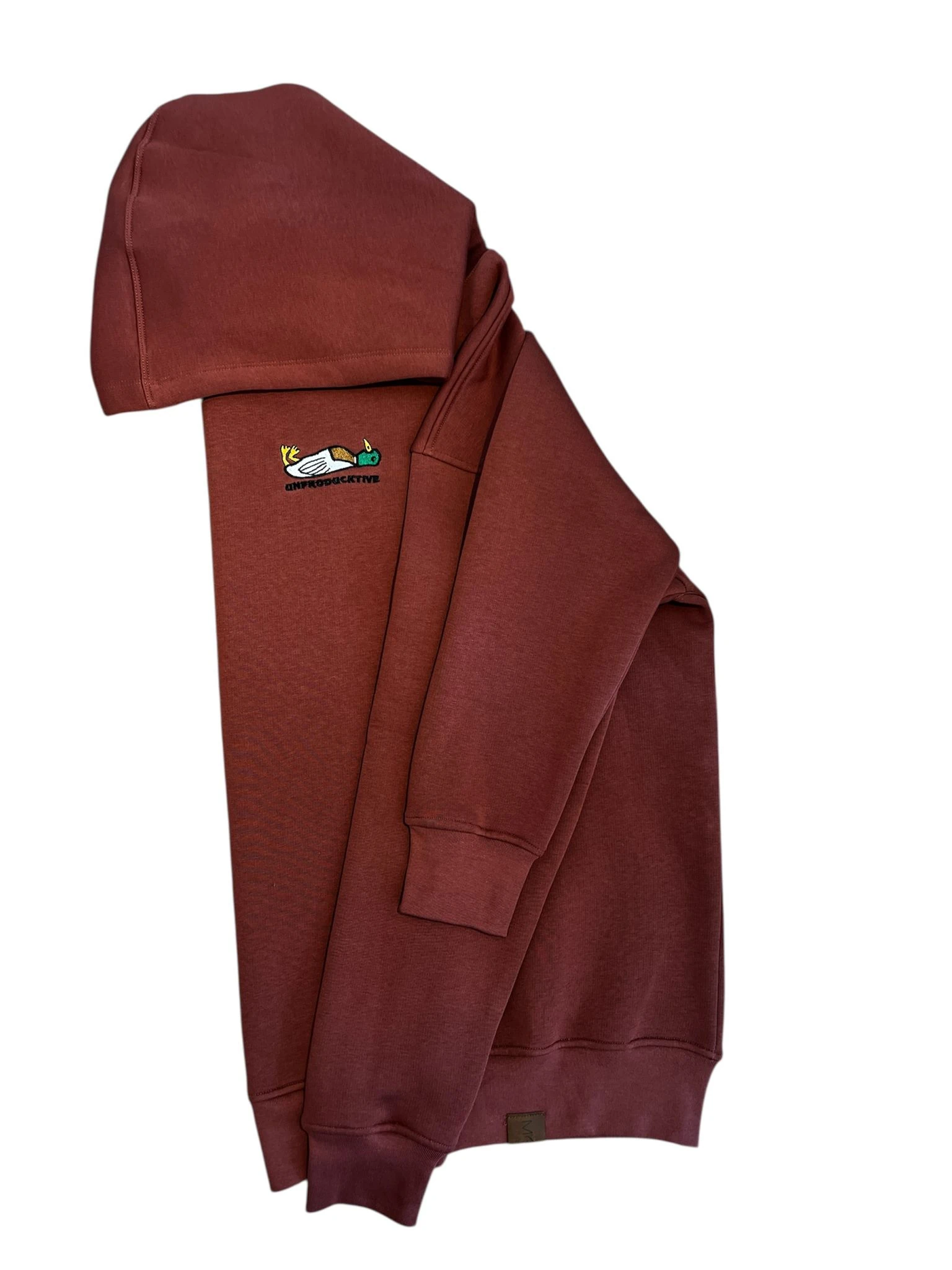 UnProductive Oversize Unisex Kapüşonlu Sweatshirt Şardonlu