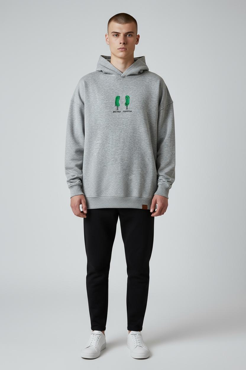 Backteria Oversize Unisex Kapüşonlu Sweatshirt