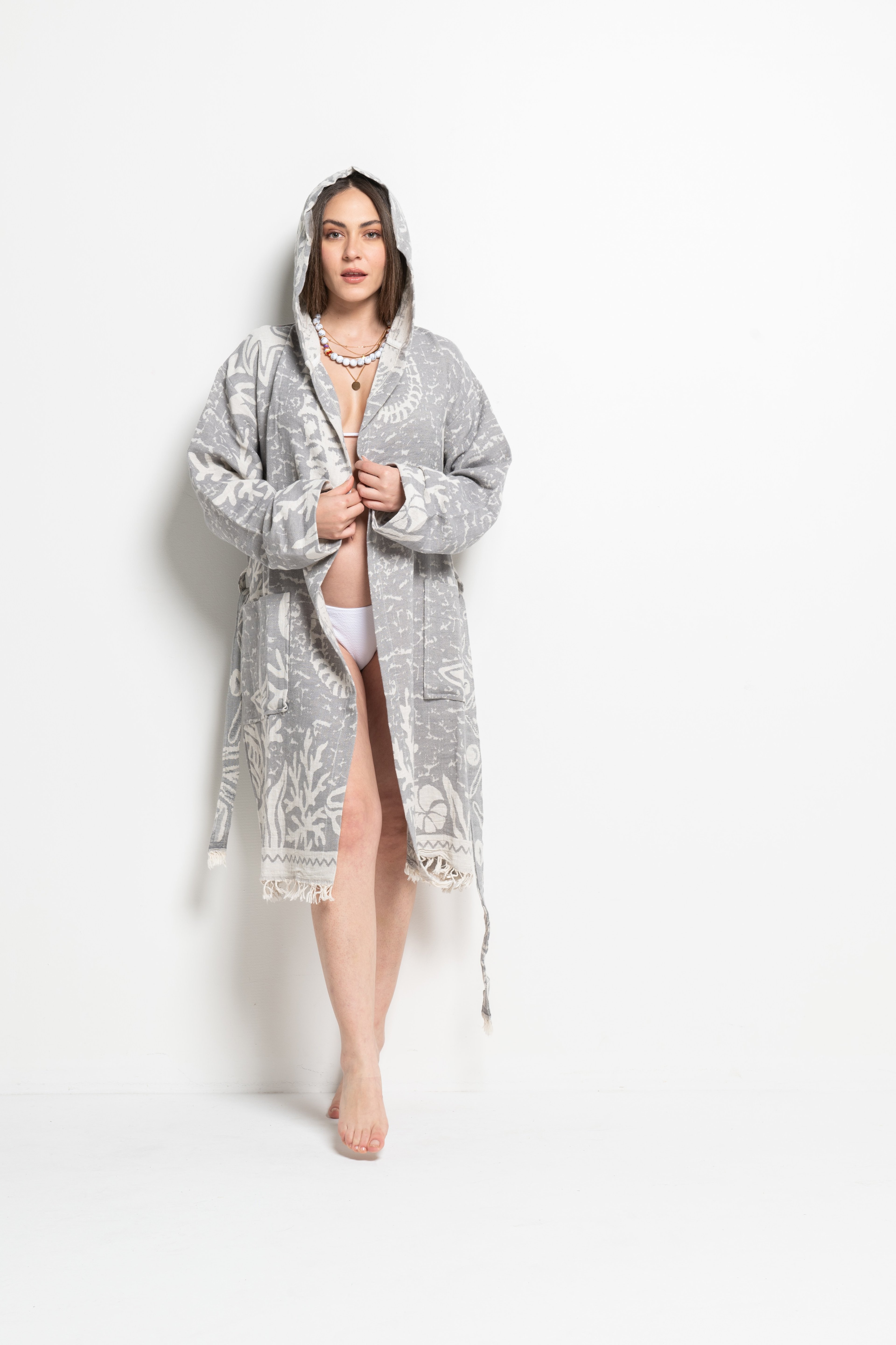 Seahorse Gri Bathrobe